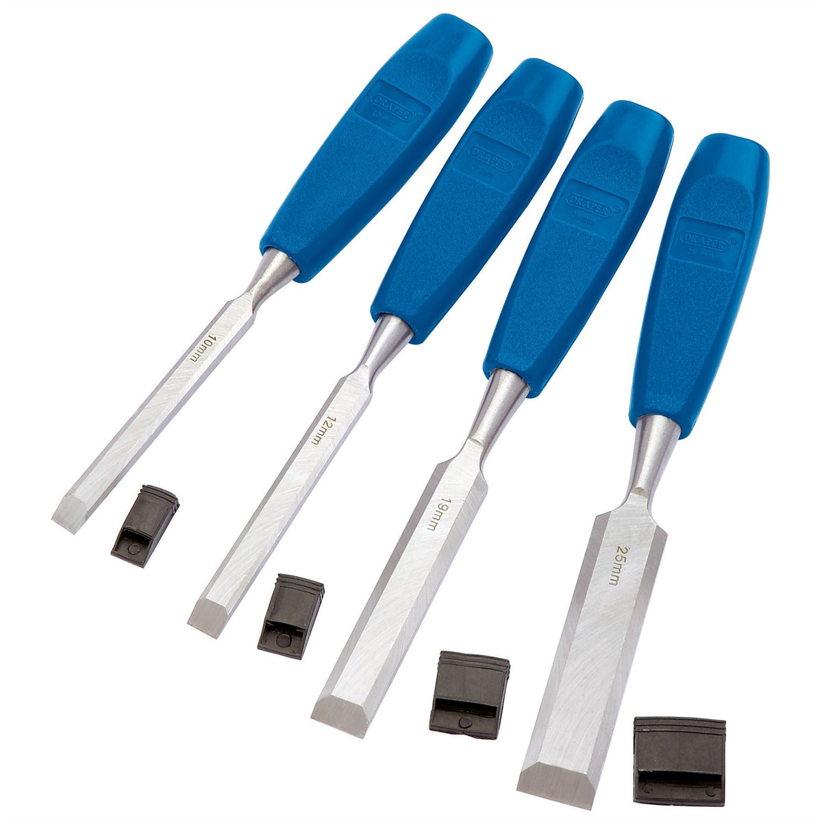Draper Bevel Edge Wood Chisel Set (4 Piece) 69619  White Rose Tools
