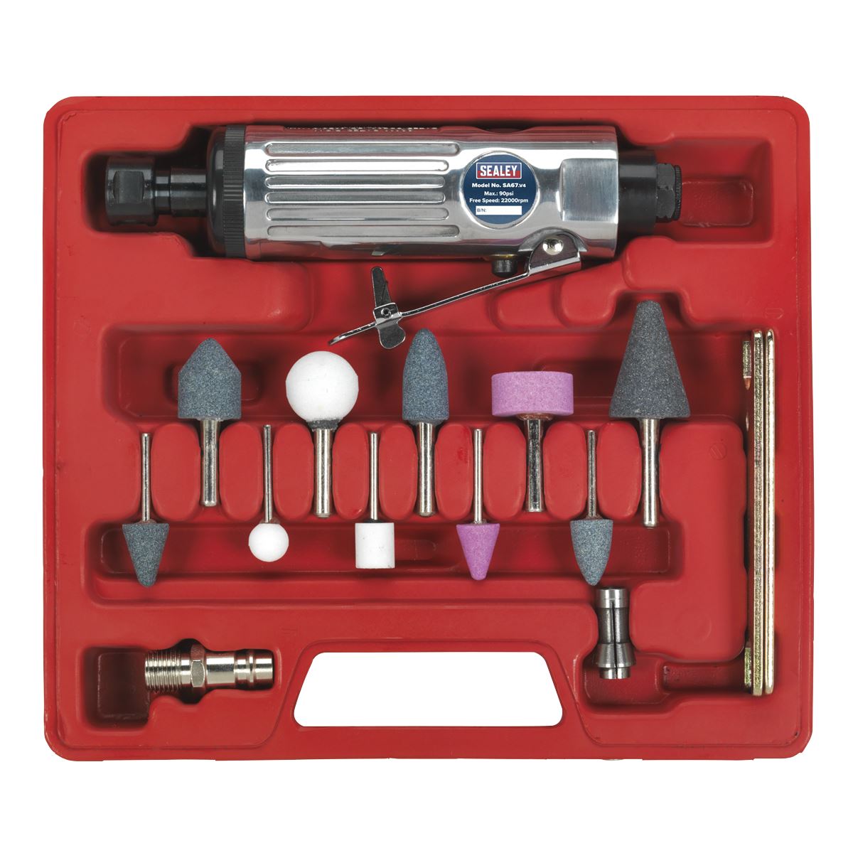 Sealey Air Die Grinder Kit 16pc 
