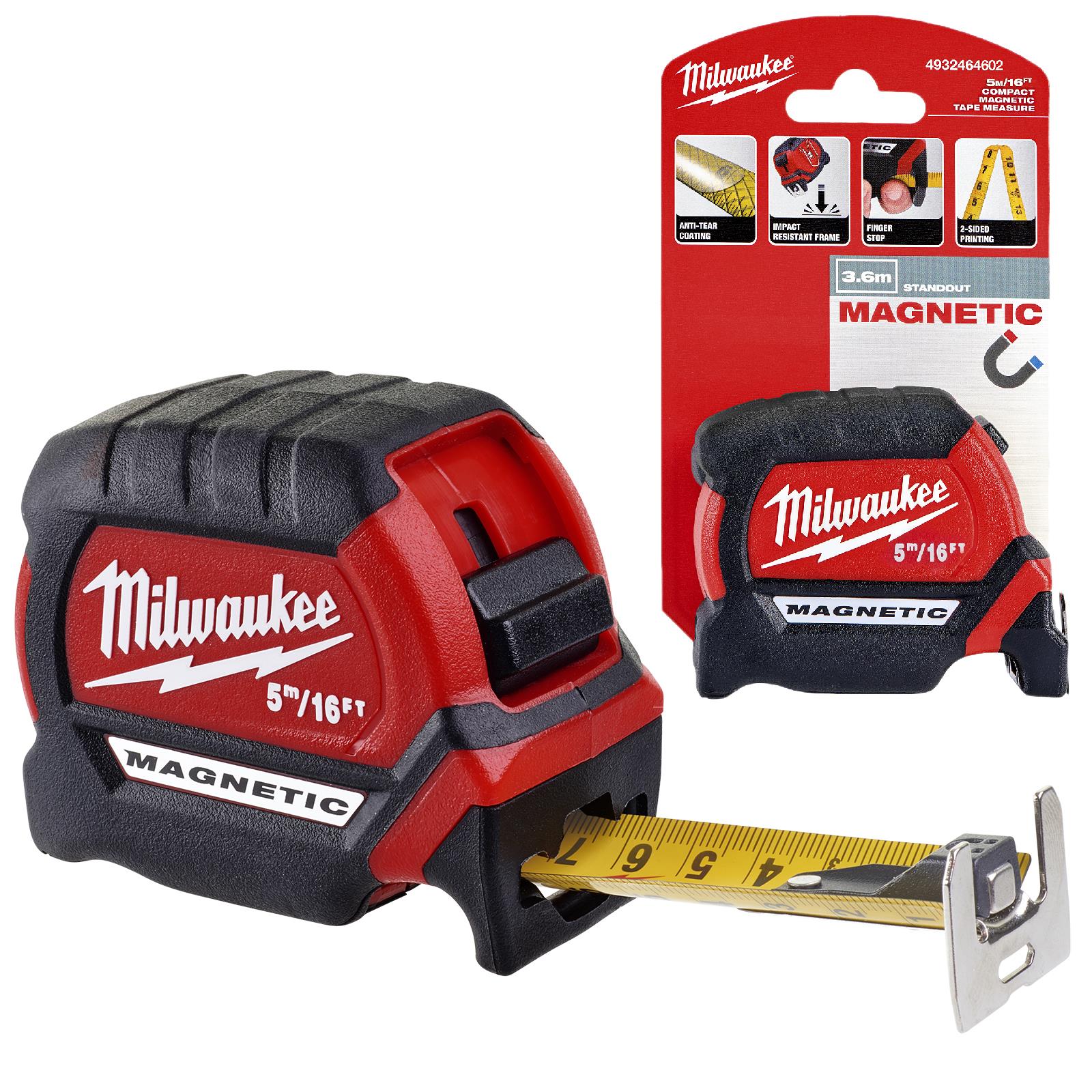 Milwaukee Magnetic Tape Measure Gen III 5m 16ft Metric Imperial 27mm Blade Width 