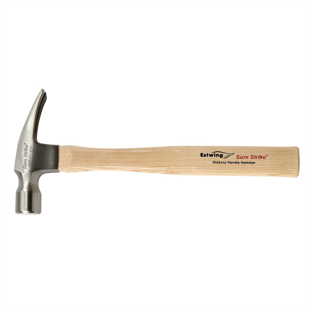 Estwing EMRW20S Sure Strike Straight Claw Hammer with Hickory Handle 20oz/560g 24088  White Rose Tools