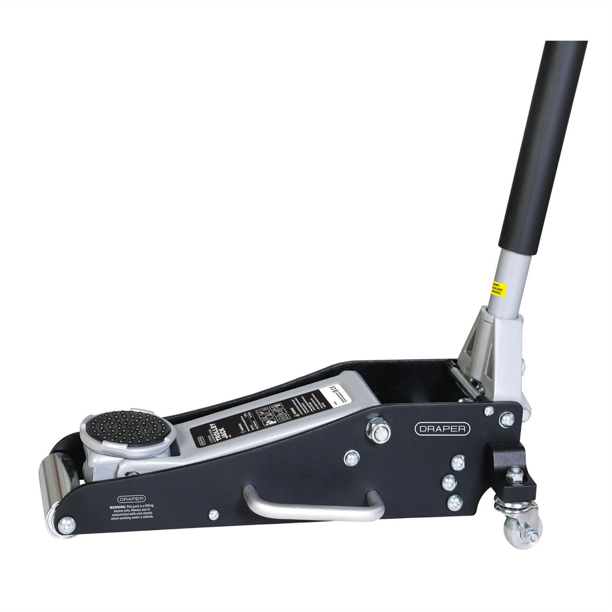 Draper Aluminium and Steel Racing Trolley Jack 1.5 Tonne 13624  White Rose Tools