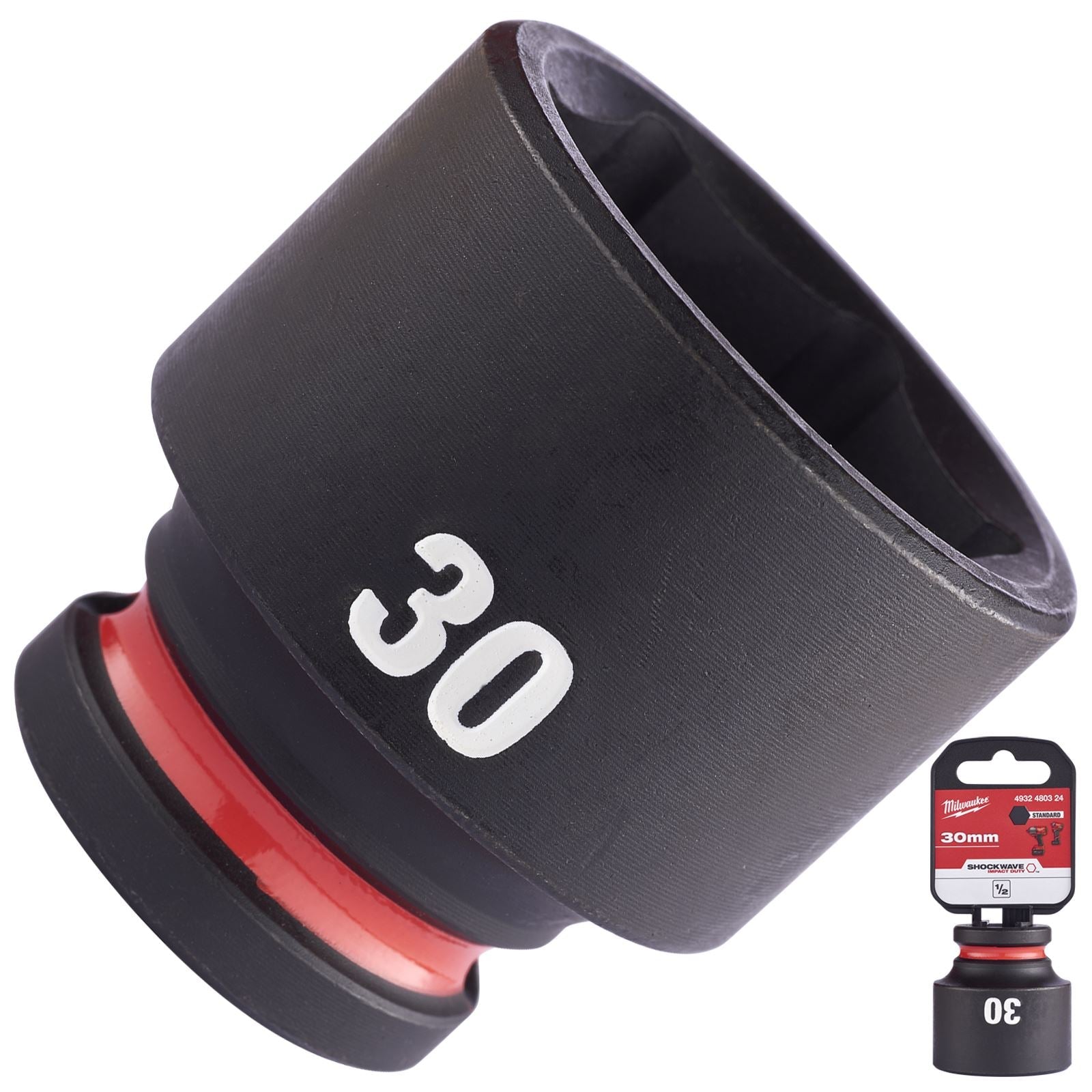 Milwaukee Impact Sockets Standard 1/2" Drive 8-32mm SHOCKWAVE Impact Duty 