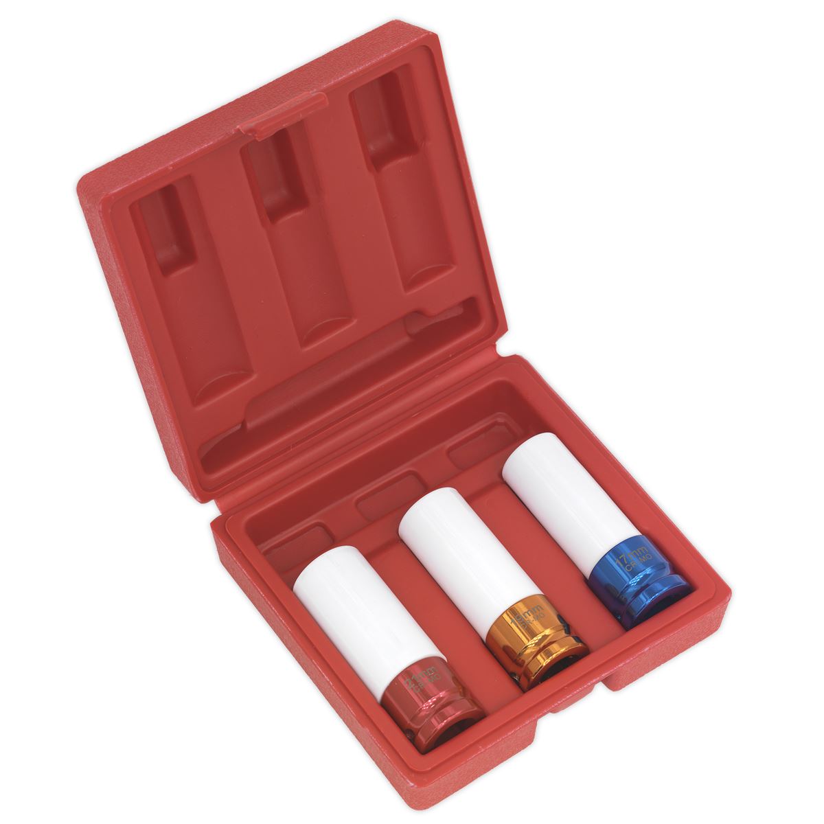 Sealey Alloy Wheel Impact Socket Set 3pc 1/2"Sq Drive 