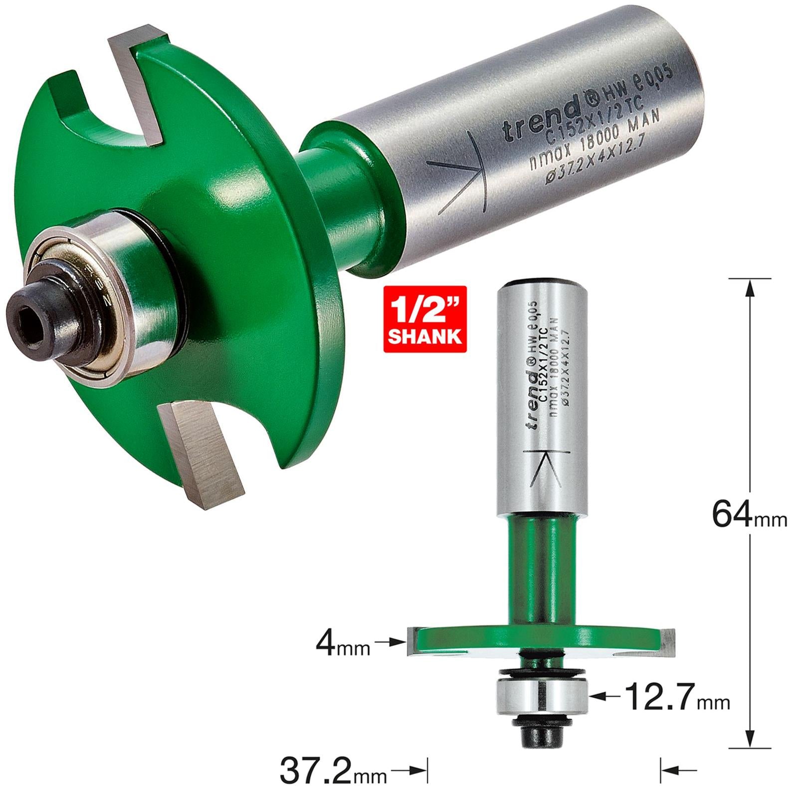 Trend Biscuit Jointer Set C152X1/2TC 