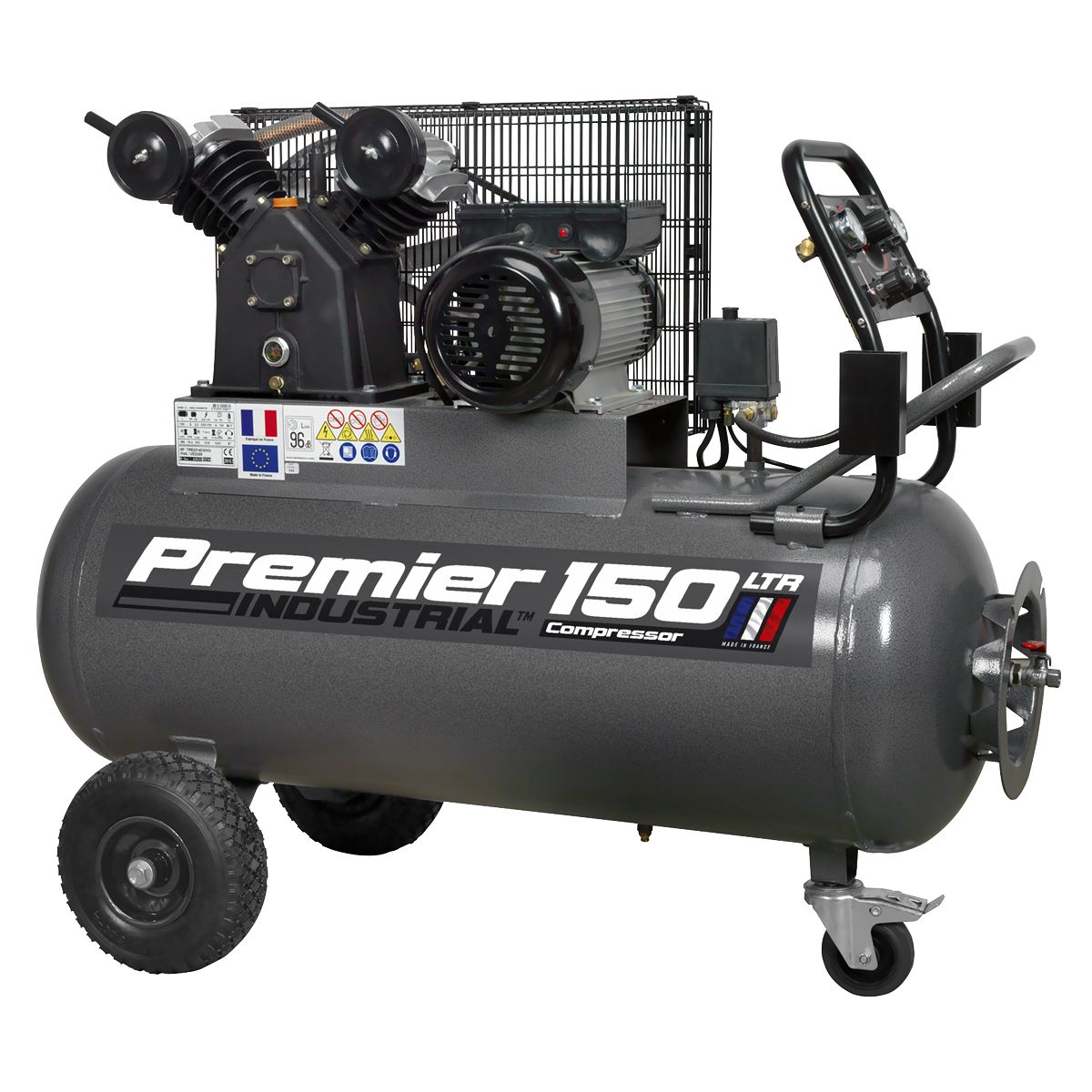 Sealey Premier Industrial Premier 150L Belt Drive Air Compressor with Front Control Panel 3hp