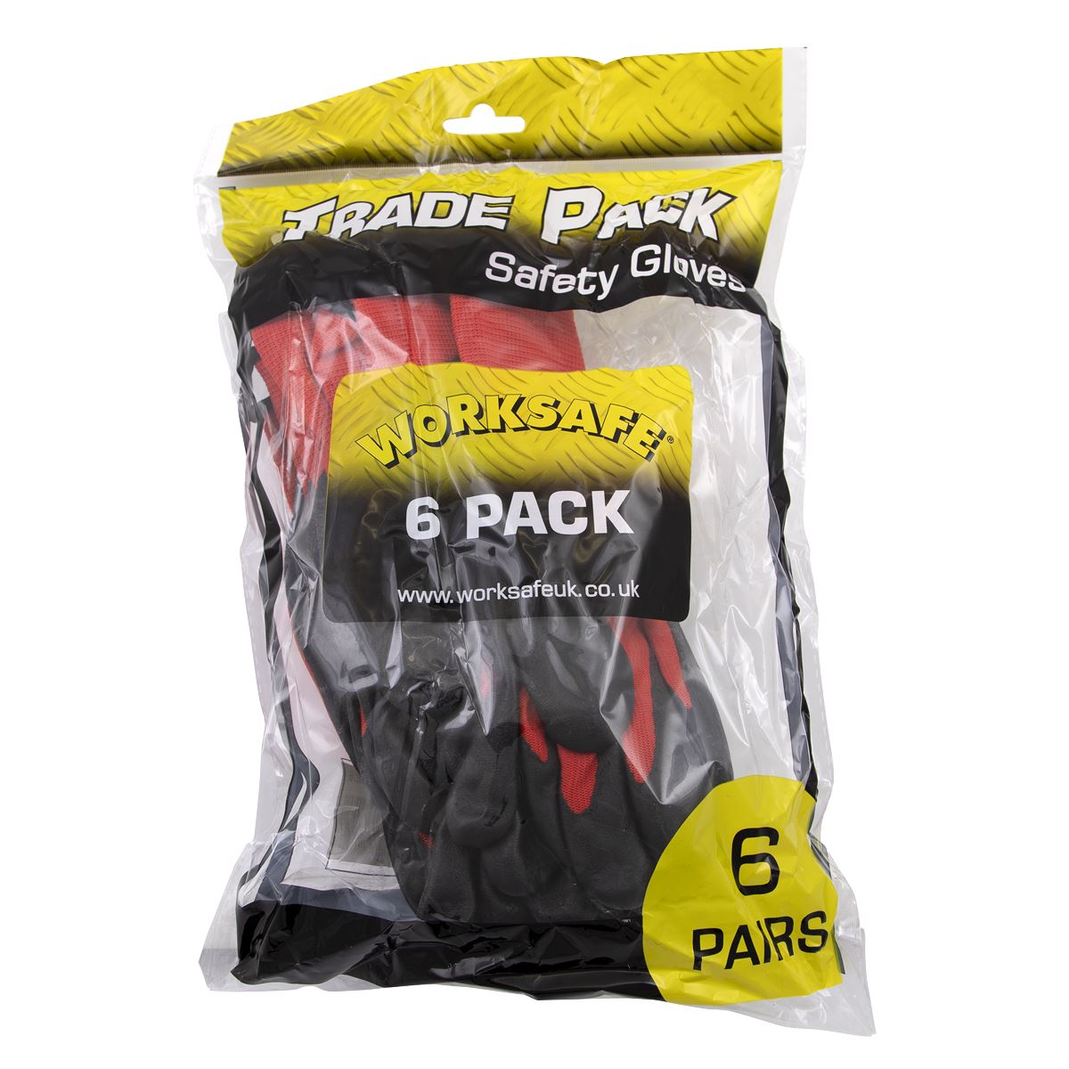 Worksafe by Sealey Flexi Grip Nitrile Palm Gloves (X-Large) - Pack of 6 Pairs