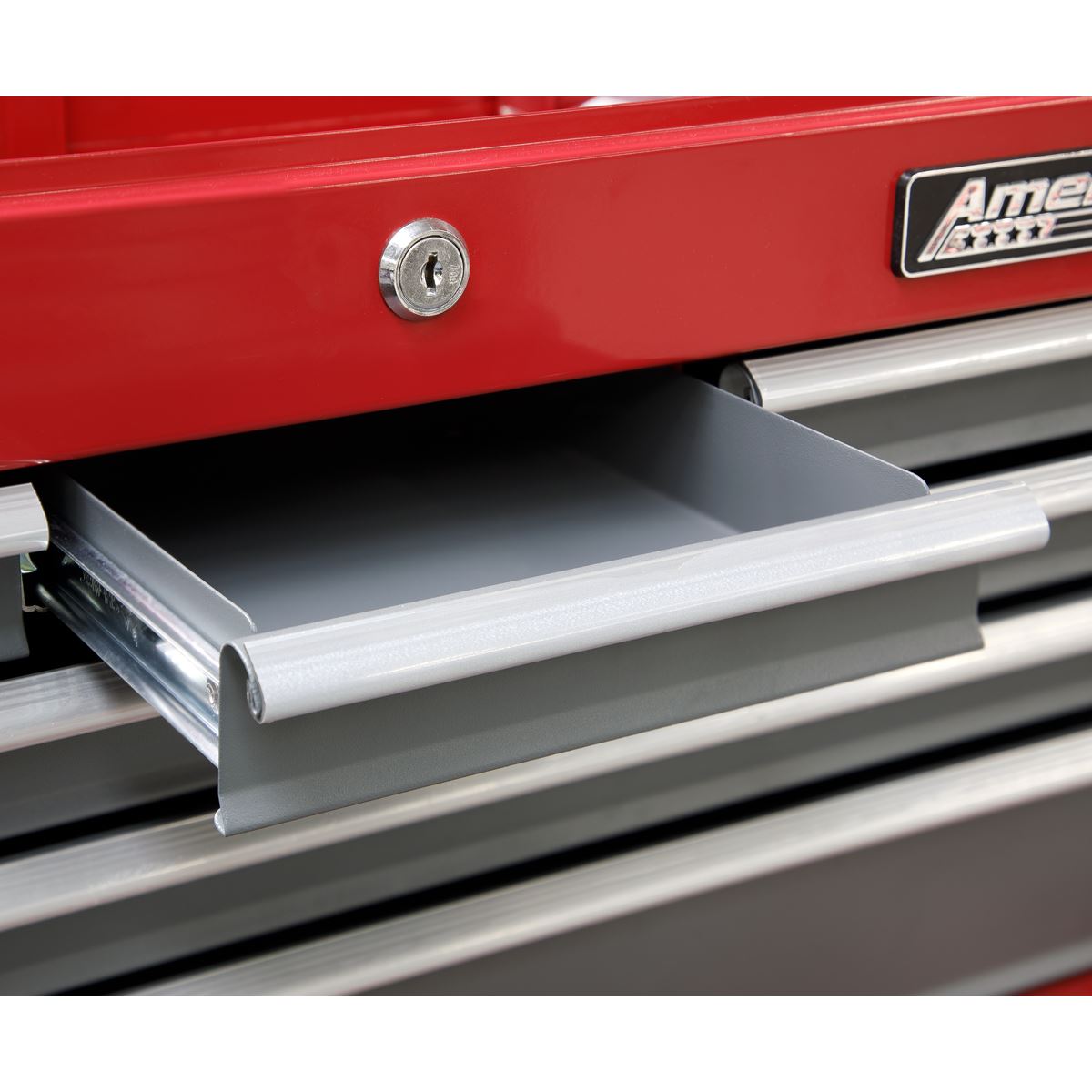 Sealey American Pro Topchest 6 Drawer with Ball-Bearing Slides - Red/Grey 