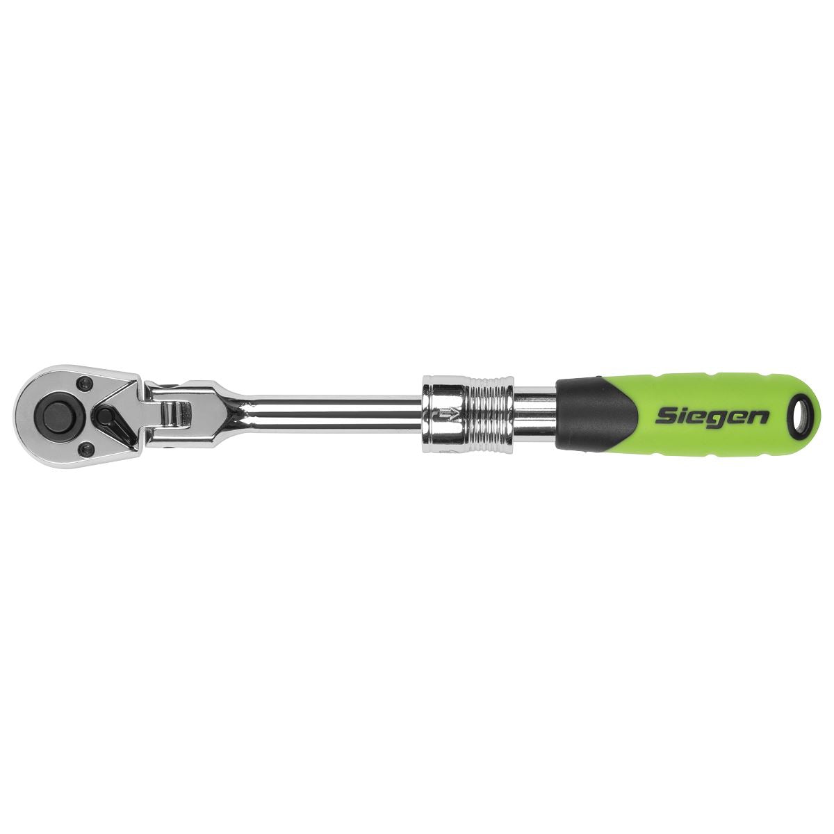 Siegen by Sealey Siegen Extendable Flexi-Head Ratchet Wrench 1/4"Sq Drive  White Rose Tools