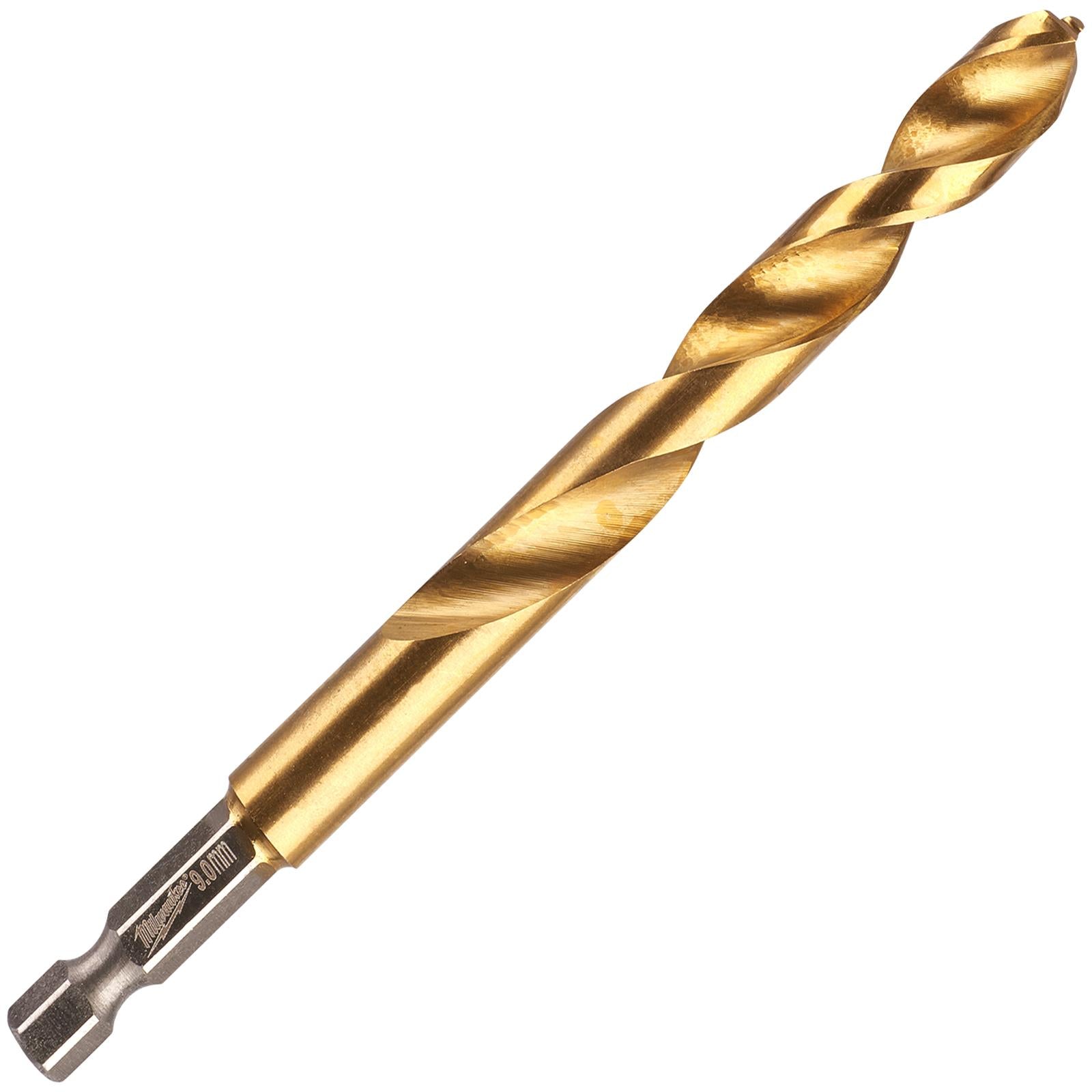 Milwaukee Red Hex Metal Drill Bits HSS Shockwave Impact Duty 1/4" Hex Shank 