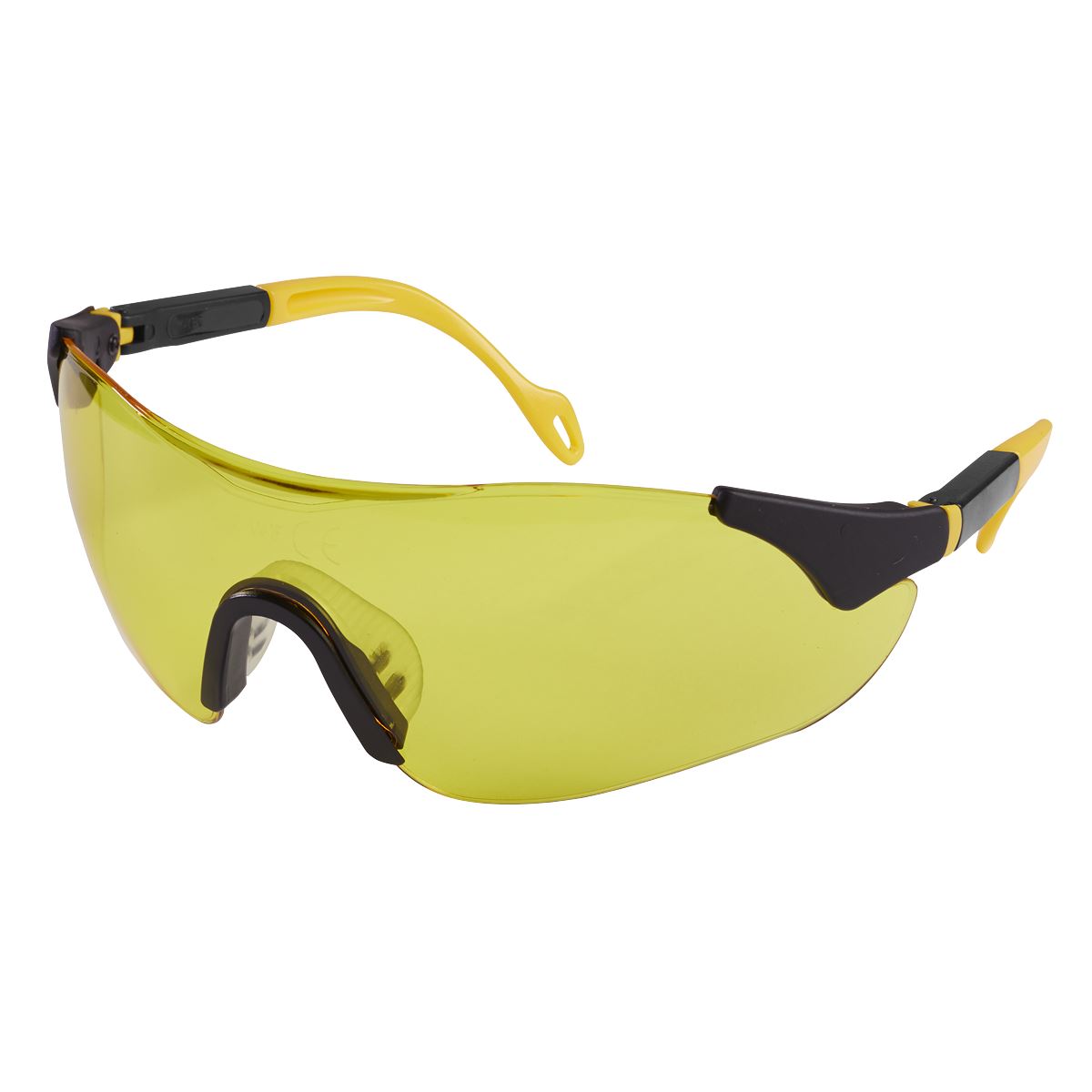 Worksafe by Sealey Sports Style High-Vision Safety Glasses with Adjustable Arms