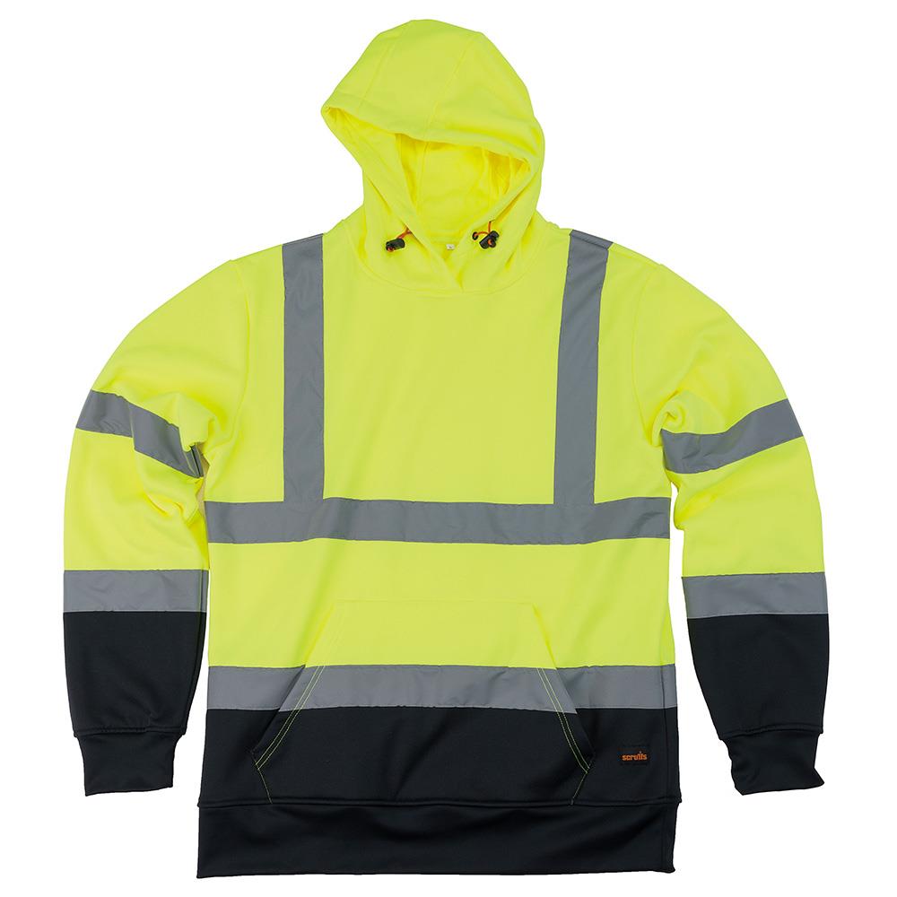 Scruffs High Visibility Hoodie Class 2 Yellow / Navy - Choose Size