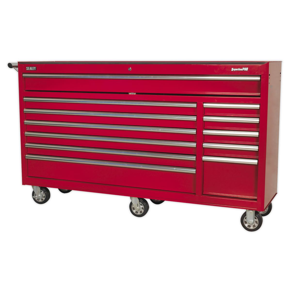 Sealey Superline Pro Rollcab 12 Drawer with Ball-Bearing Slides Heavy-Duty - Red 