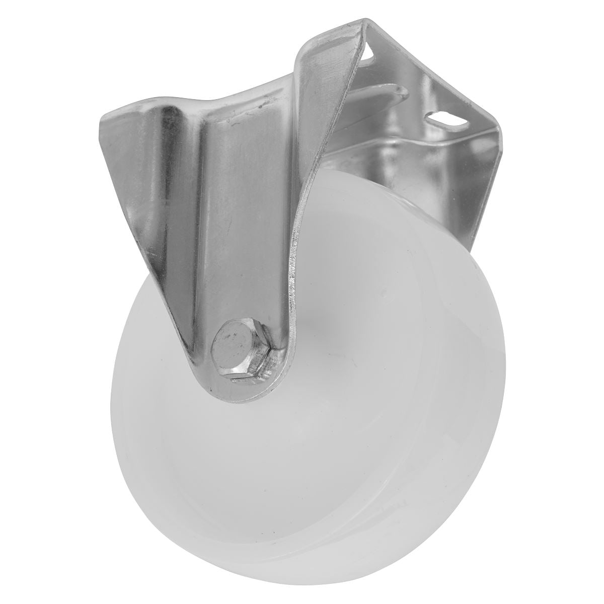 Sealey Heavy-Duty Nylon Castor Wheel Fixed Plate Ø125mm - Trade 