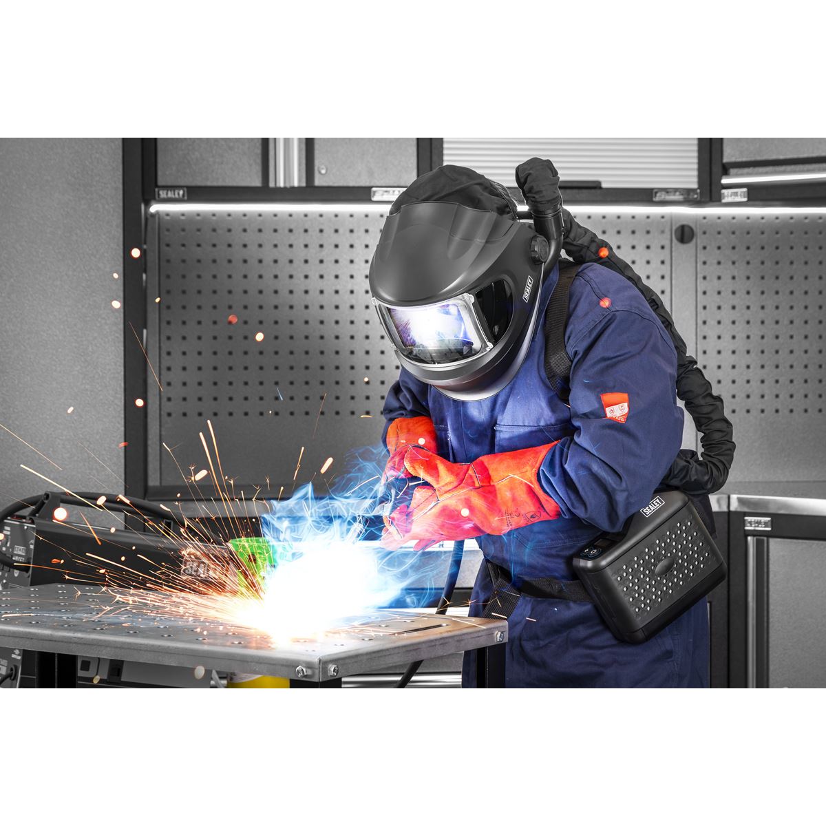 Sealey Auto Darkening Welding Helmet with TH3 Powered Air Purifying Respirator (PAPR)