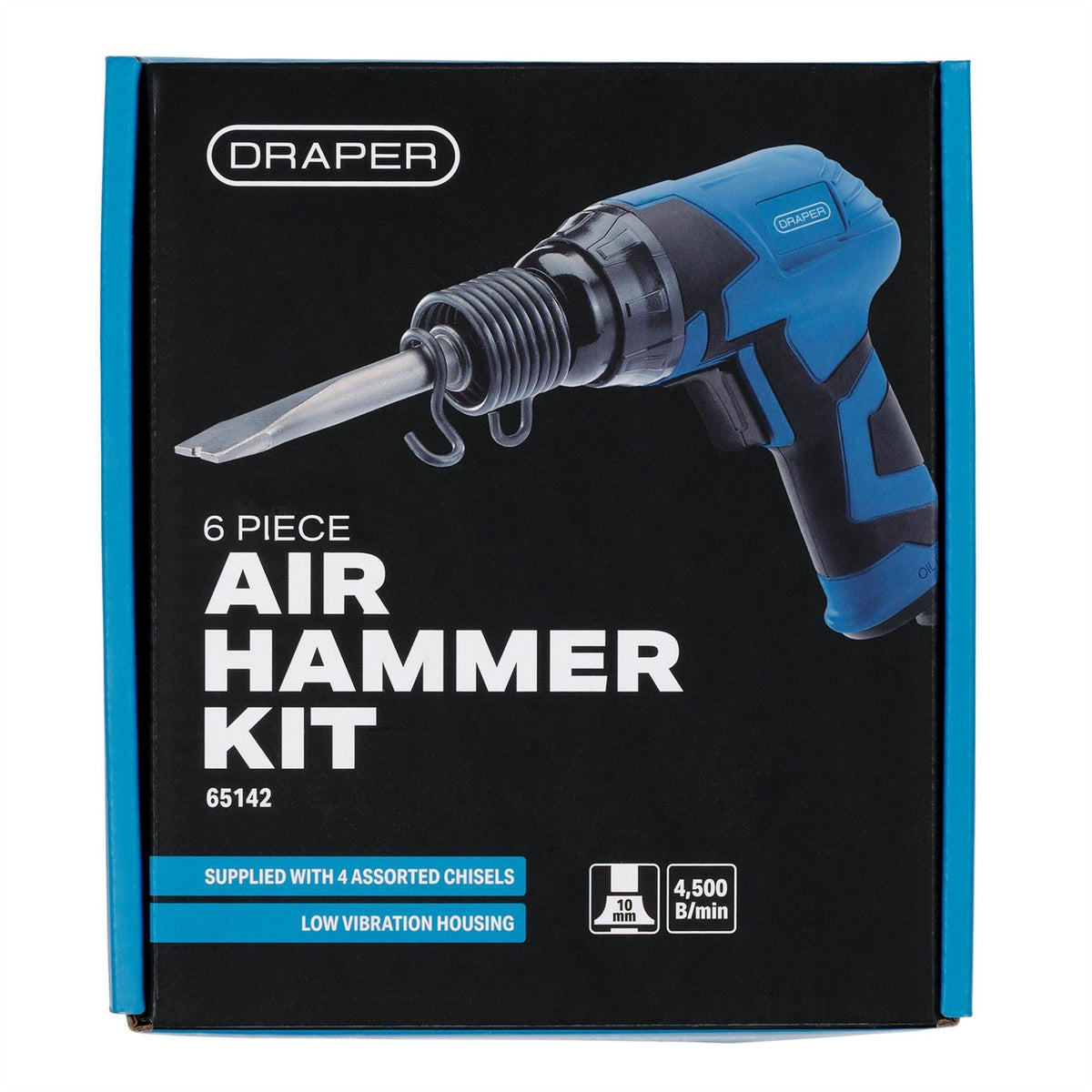 Draper Air Hammer and Chisel Kit (7 Piece) 65142  White Rose Tools