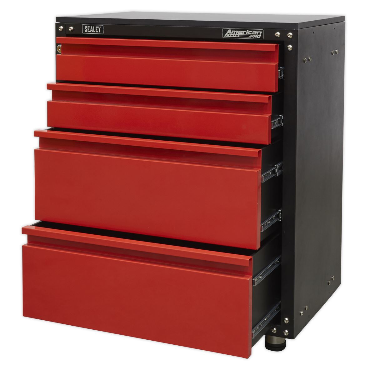 Sealey American Pro Modular 4 Drawer Cabinet with Worktop 665mm 