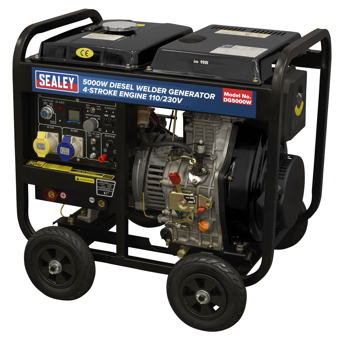 Sealey 5000W Diesel Welder Generator 4-Stroke Engine 110/230V  White Rose Tools