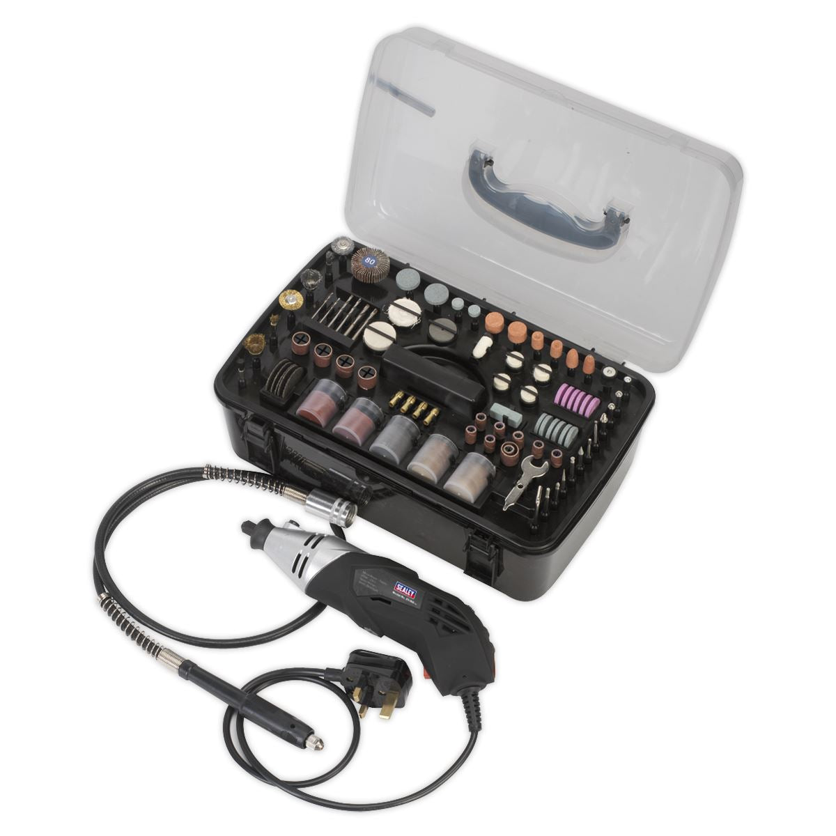 Sealey Multipurpose Rotary Tool & Engraver Kit 219pc 230V 