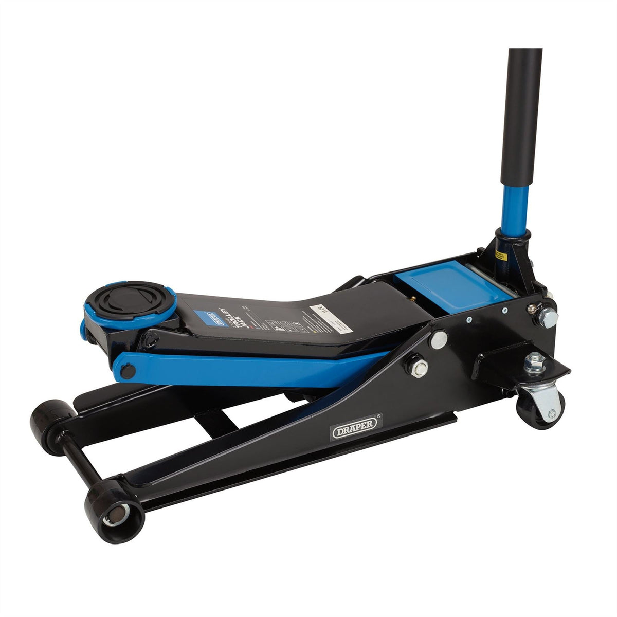 Draper Trolley Jack 3 Tonne Blue 28481  White Rose Tools