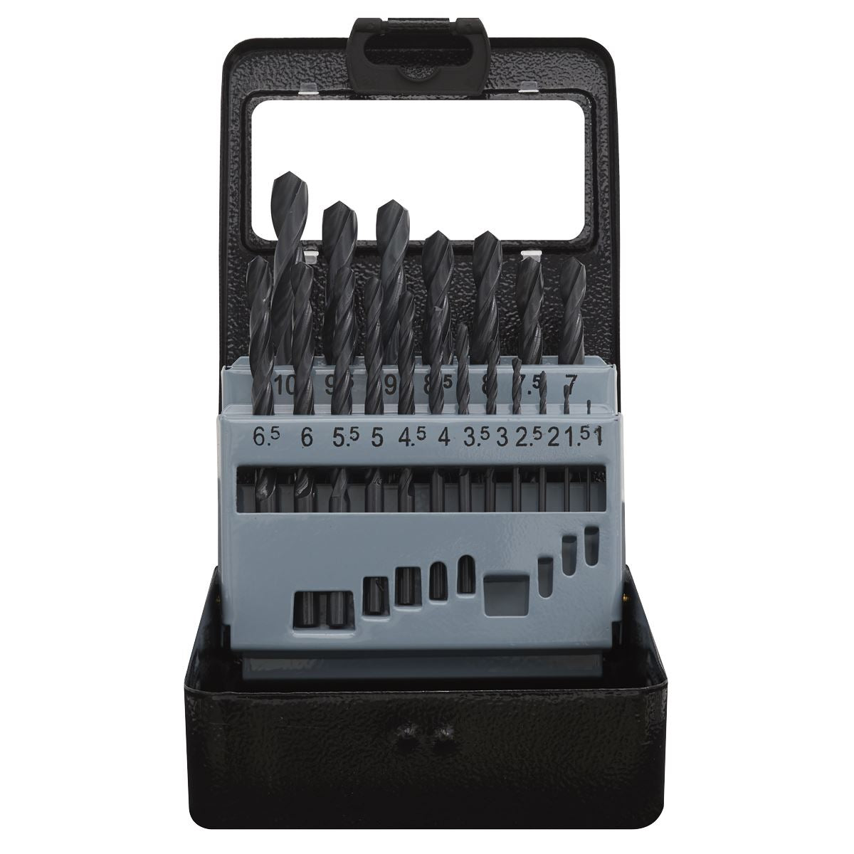Sealey 19 Piece 1-10mm HSS Drill Bit Set in Case Storage Metal Steel Forged Drill Bit Set 