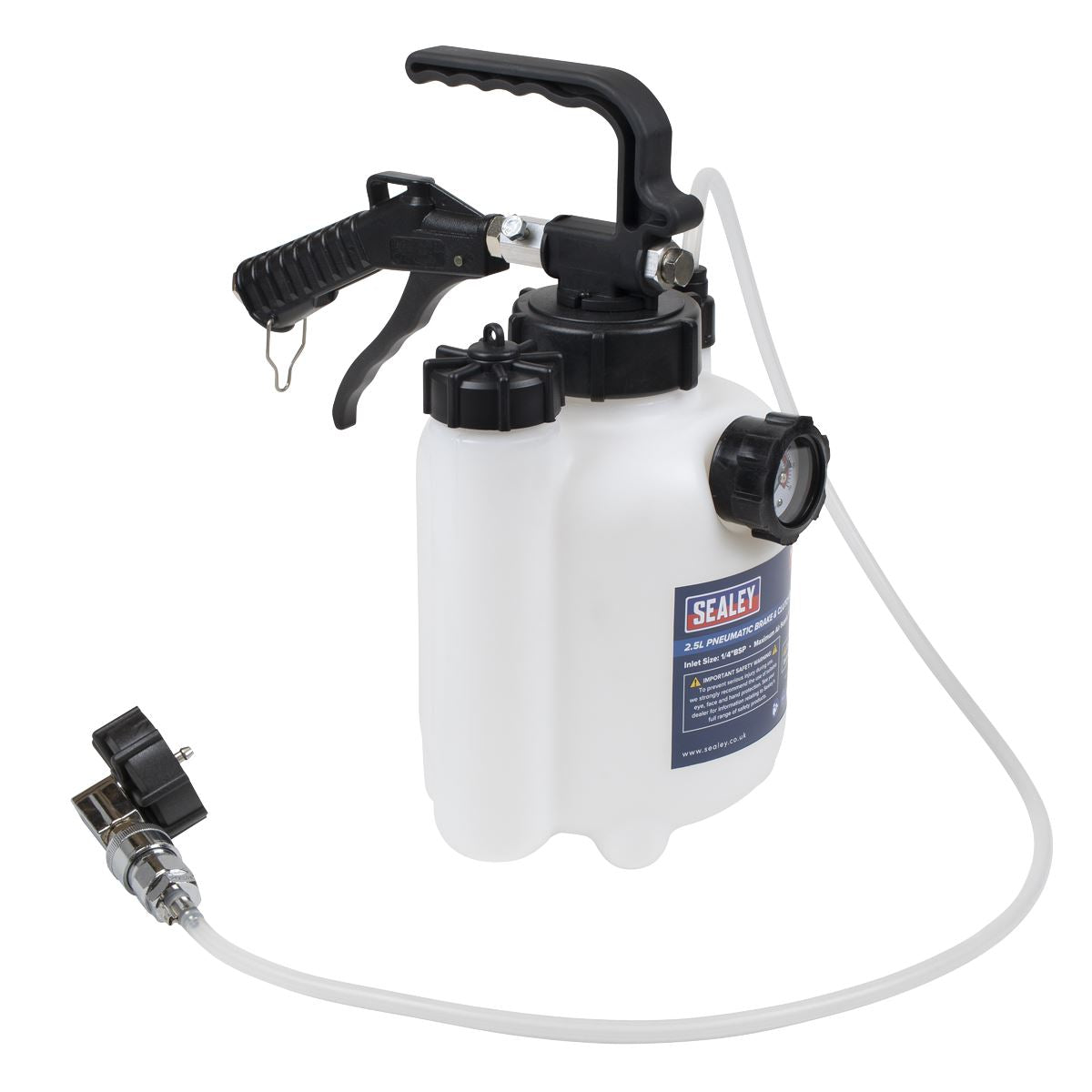 Sealey Pneumatic Brake & Clutch Bleeder 2.5L  White Rose Tools