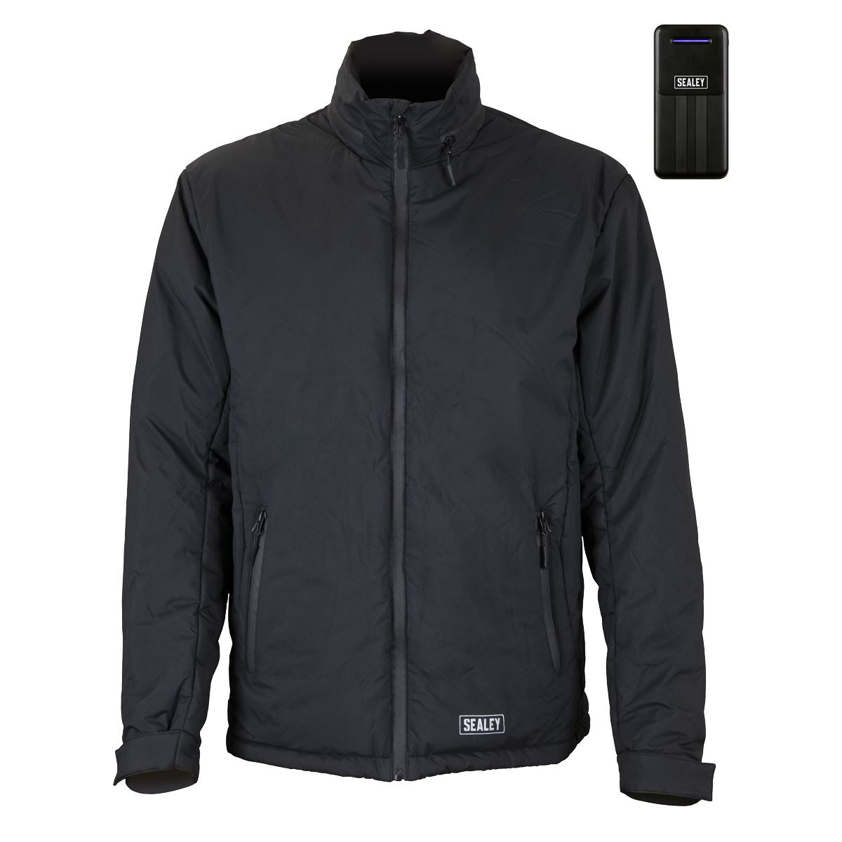 Sealey 5V Heated Rain Jacket - Large with Power Bank 20Ah