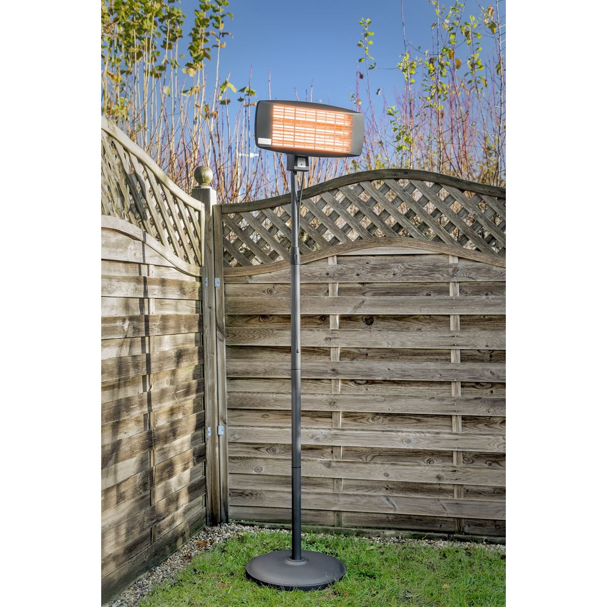 Sealey Infrared Quartz Patio Heater 2000W/230V with Telescopic Floor Stand 