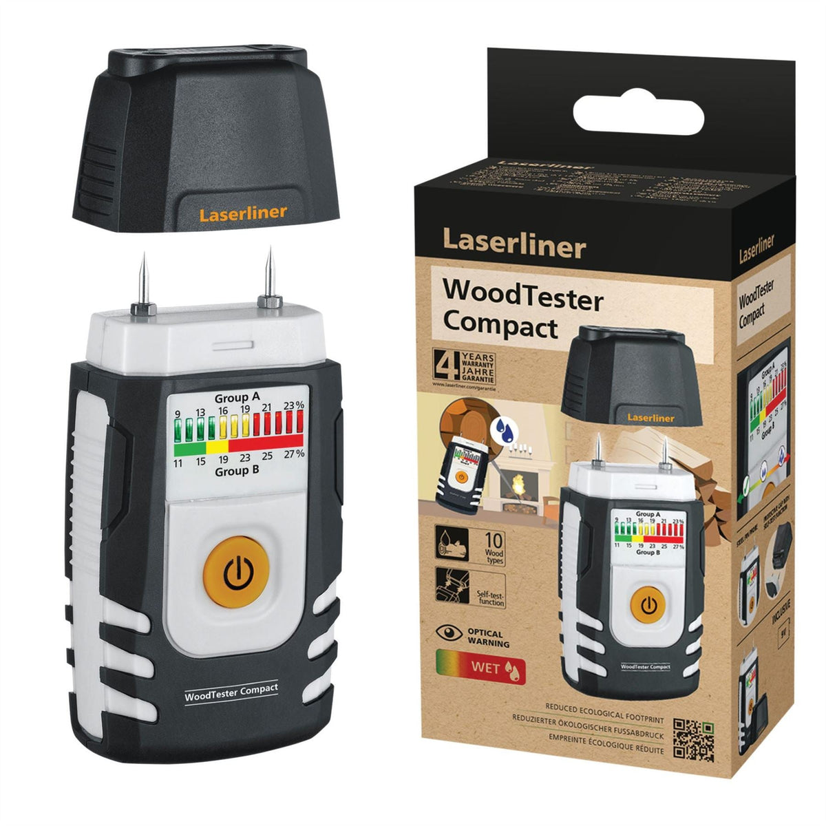 Laserliner 082.004E WoodTester Compact Wood Moisture Instrument 31903  White Rose Tools