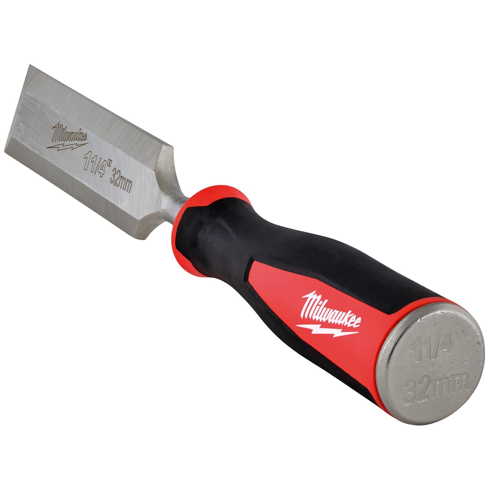 Milwaukee Beveled Edge Wood Chisel 32mm 1-1/4" All Metal Core with Striking Cap