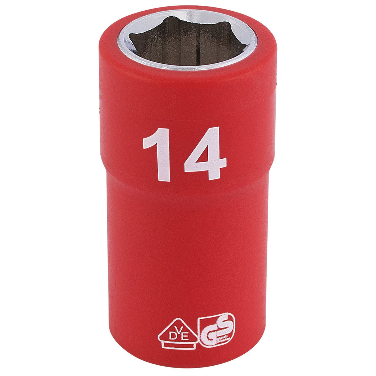 Draper Expert Fully Insulated VDE Socket 3/8" Sq. Dr. 14mm 31697  White Rose Tools
