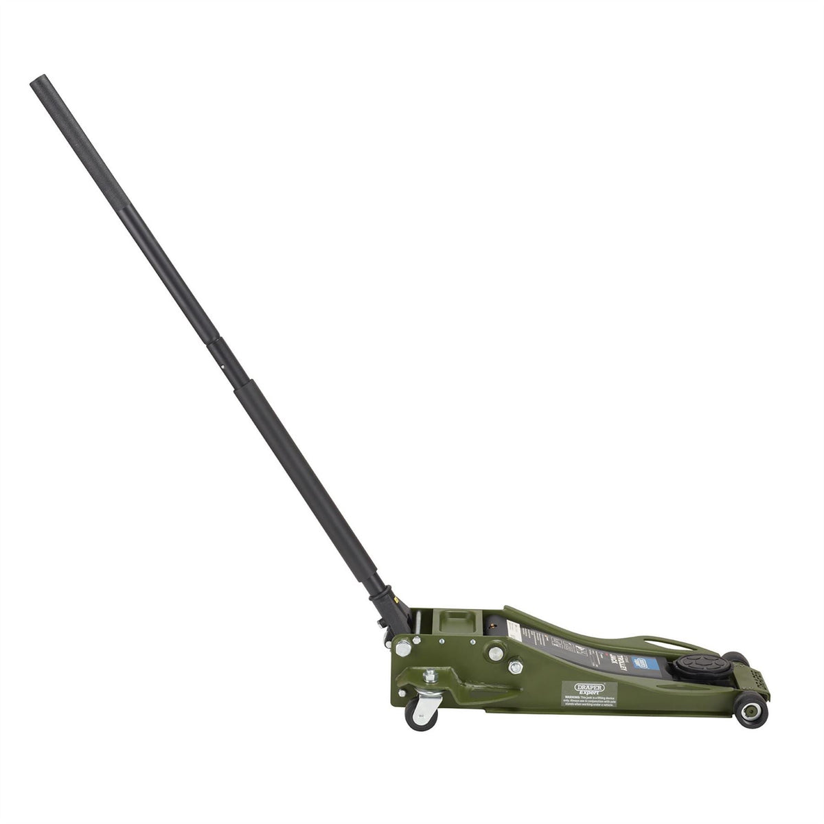 Draper Expert Professional Low Profile Fast Lift Garage Trolley Jack 3 Tonne Green 23817  White Rose Tools