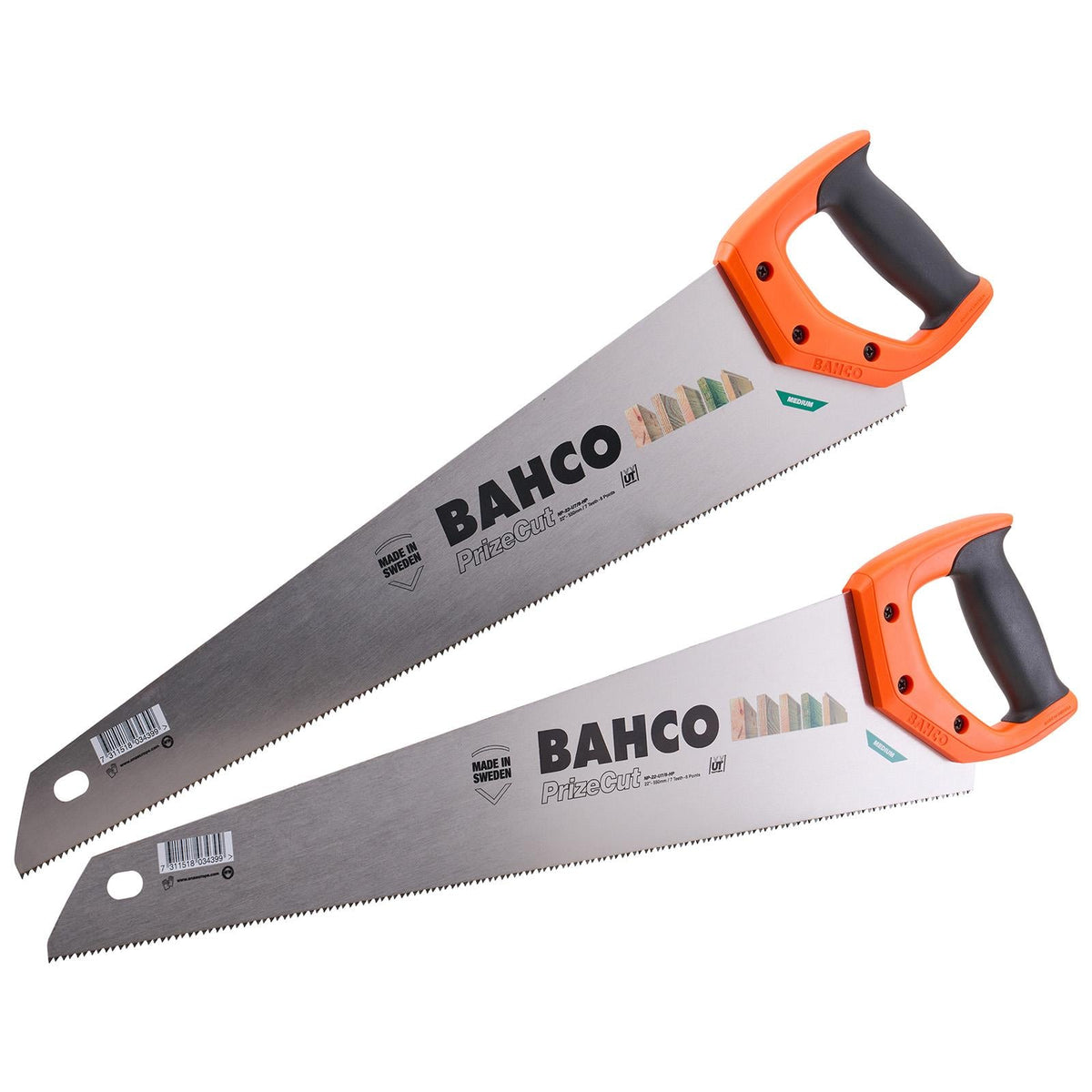 Bahco 550mm (22in) PrizeCut Hardpoint Saw 7 TPI Twin Pack NP-22-U7/8-HP  White Rose Tools