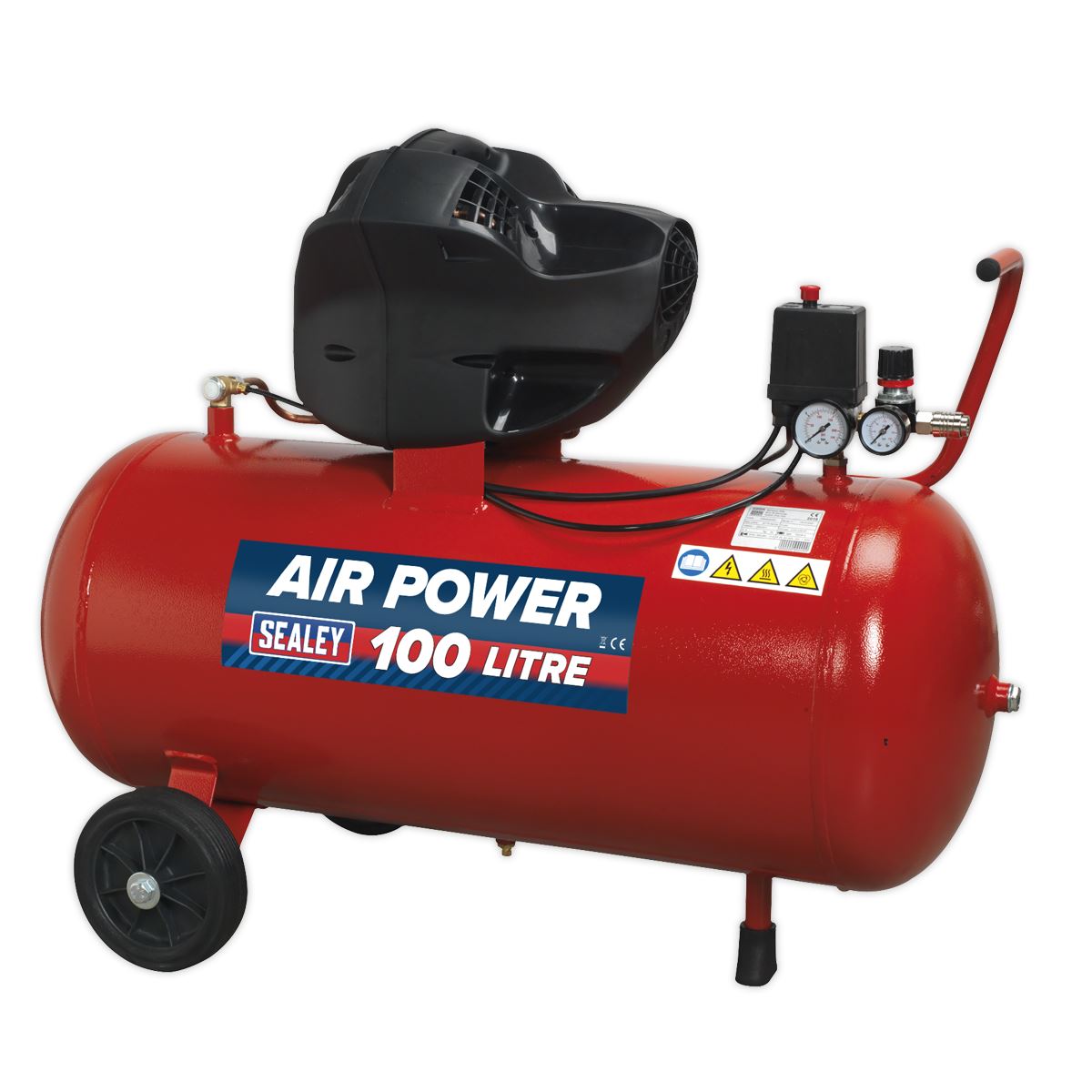 Sealey 100L Oil Free V-Twin Direct Drive Air Compressor 3hp