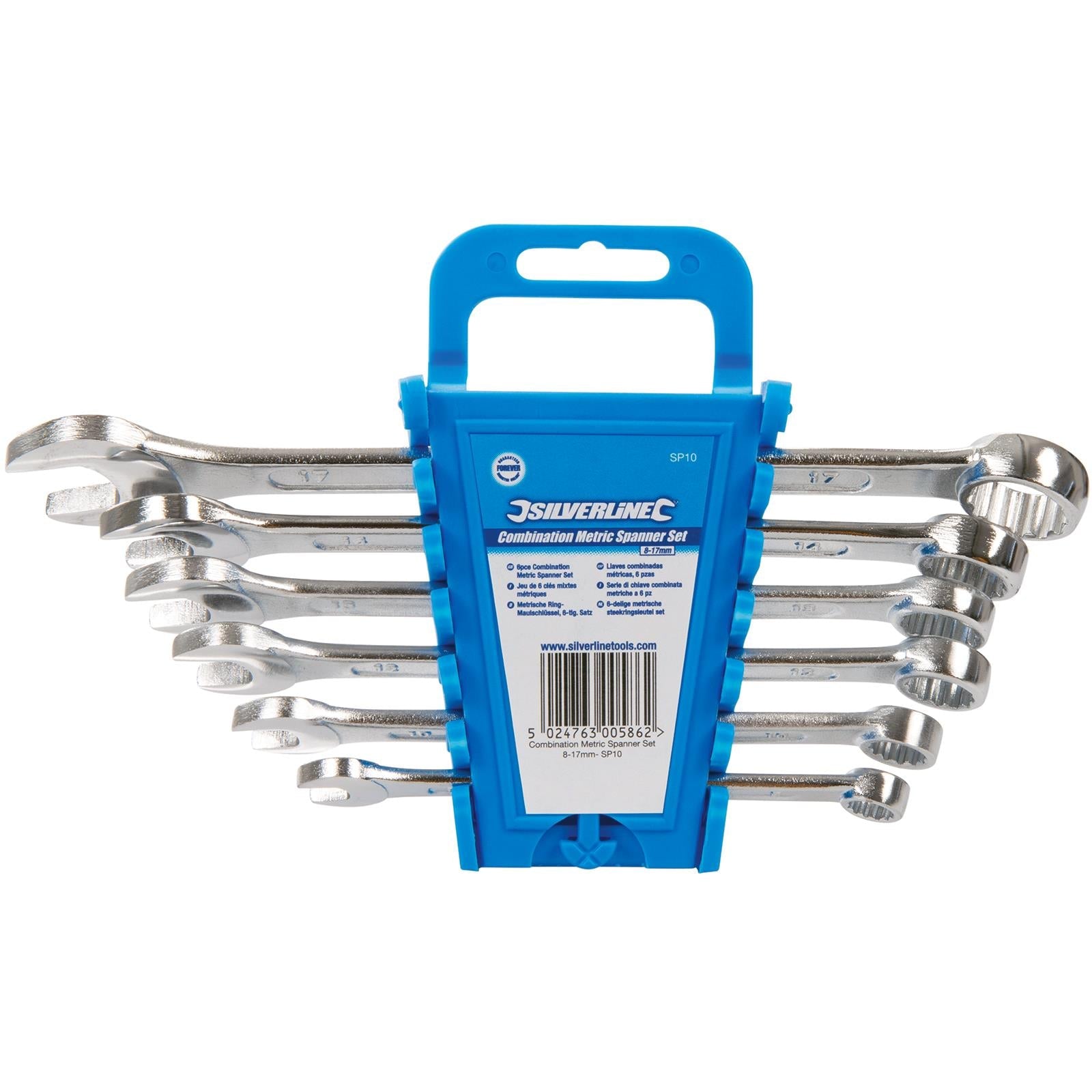 Silverline Combination Metric Spanner Set 6 Piece 8-17mm