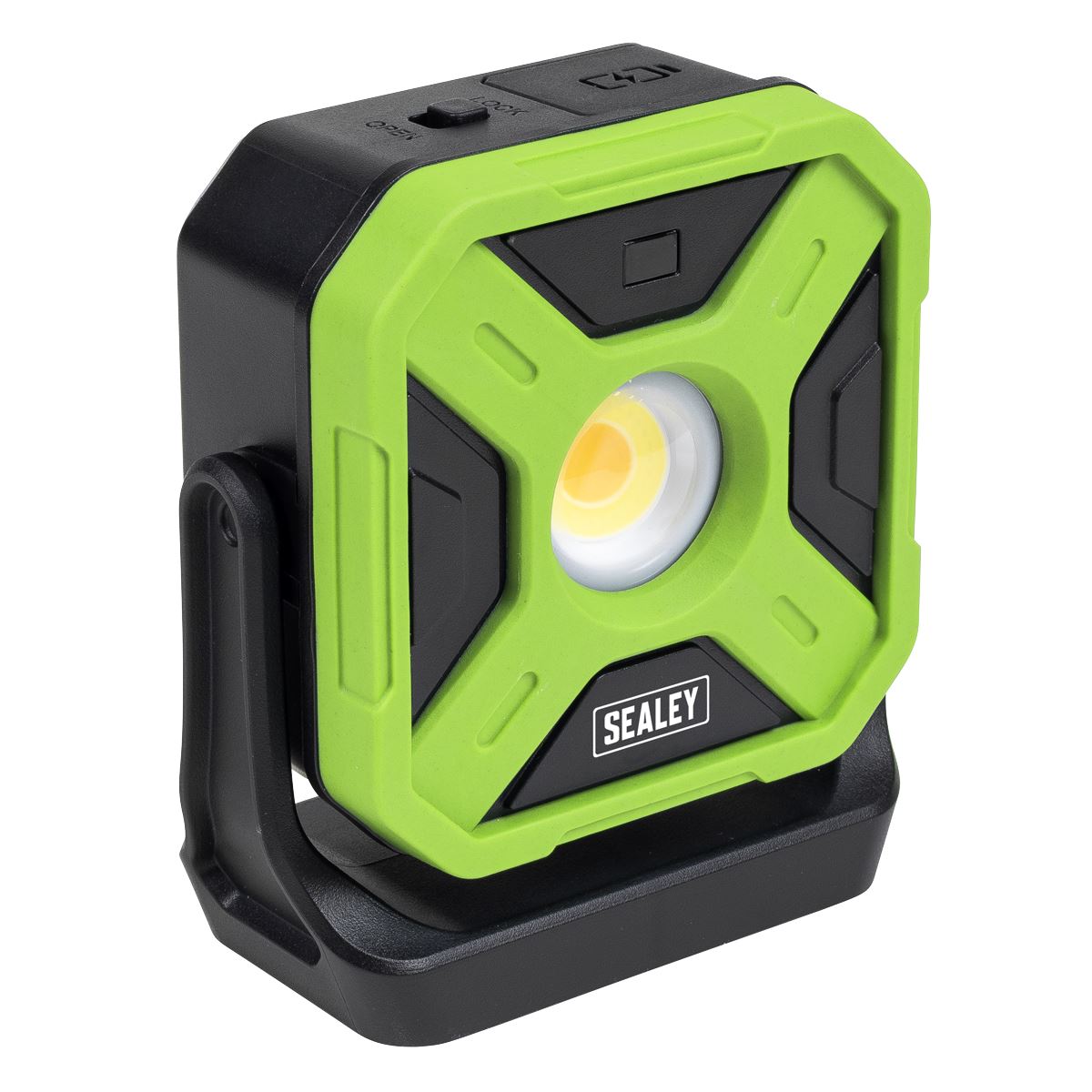 Sealey Rechargeable 360° Floodlight & Power Bank 12W COB LED  White Rose Tools