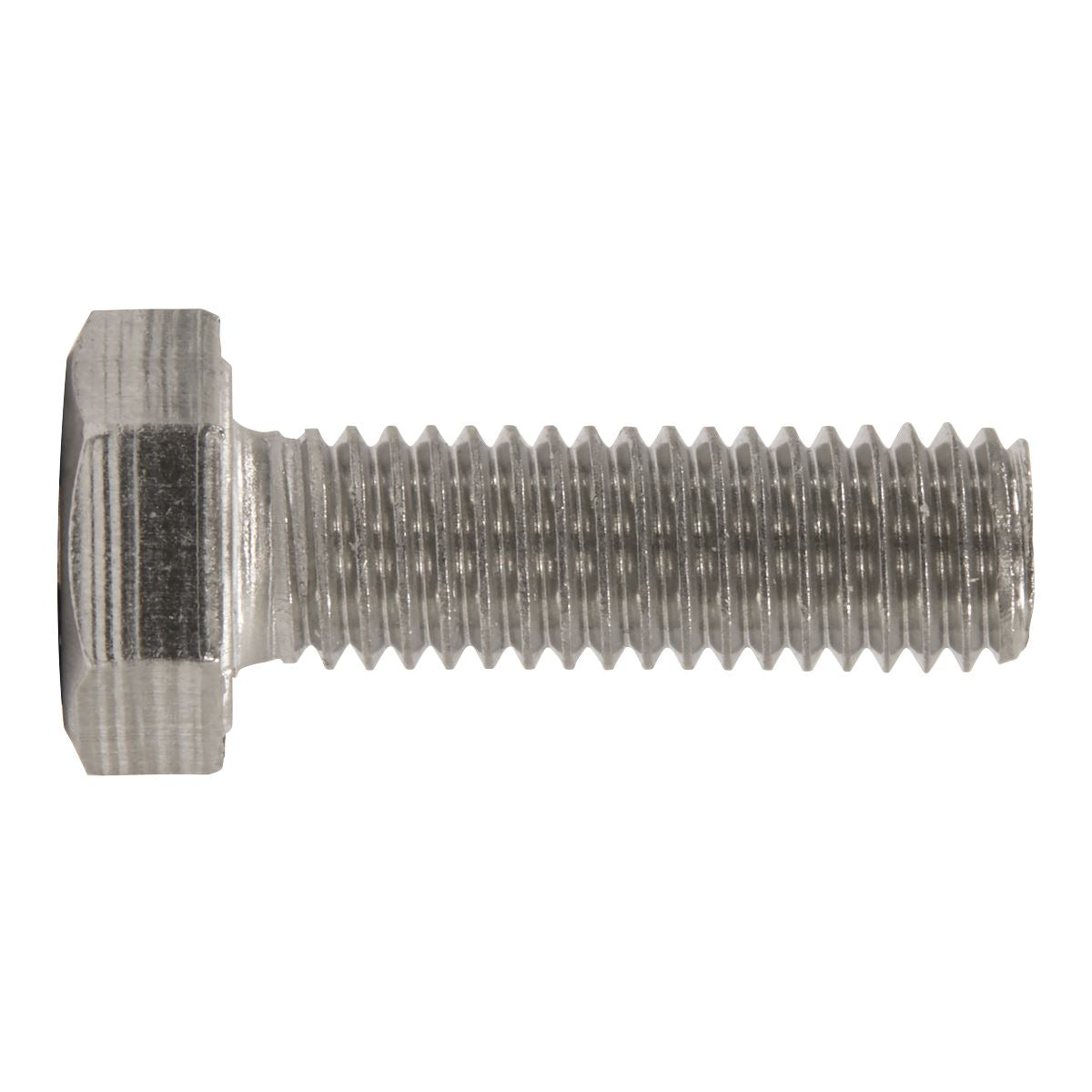 Sealey Stainless Steel Hex Head Set Screw DIN 933 - M8 X 25 A2 - Pack of 50  White Rose Tools