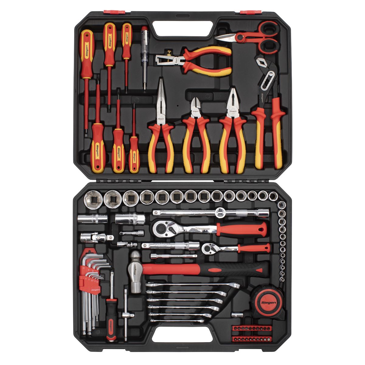 Siegen by Sealey Electrician's Tool Kit 90 Piece VDE Approved Pliers and Screwdrivers