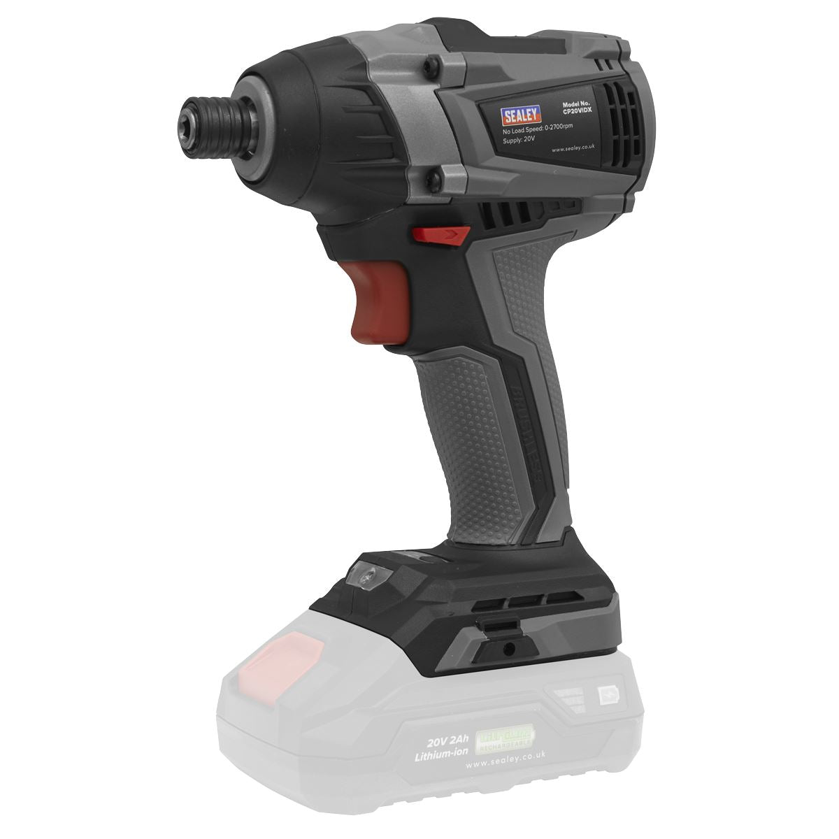 Sealey Premier Brushless Impact Driver Kit 1/4"Hex 20V SV20 Series - 2 Batteries