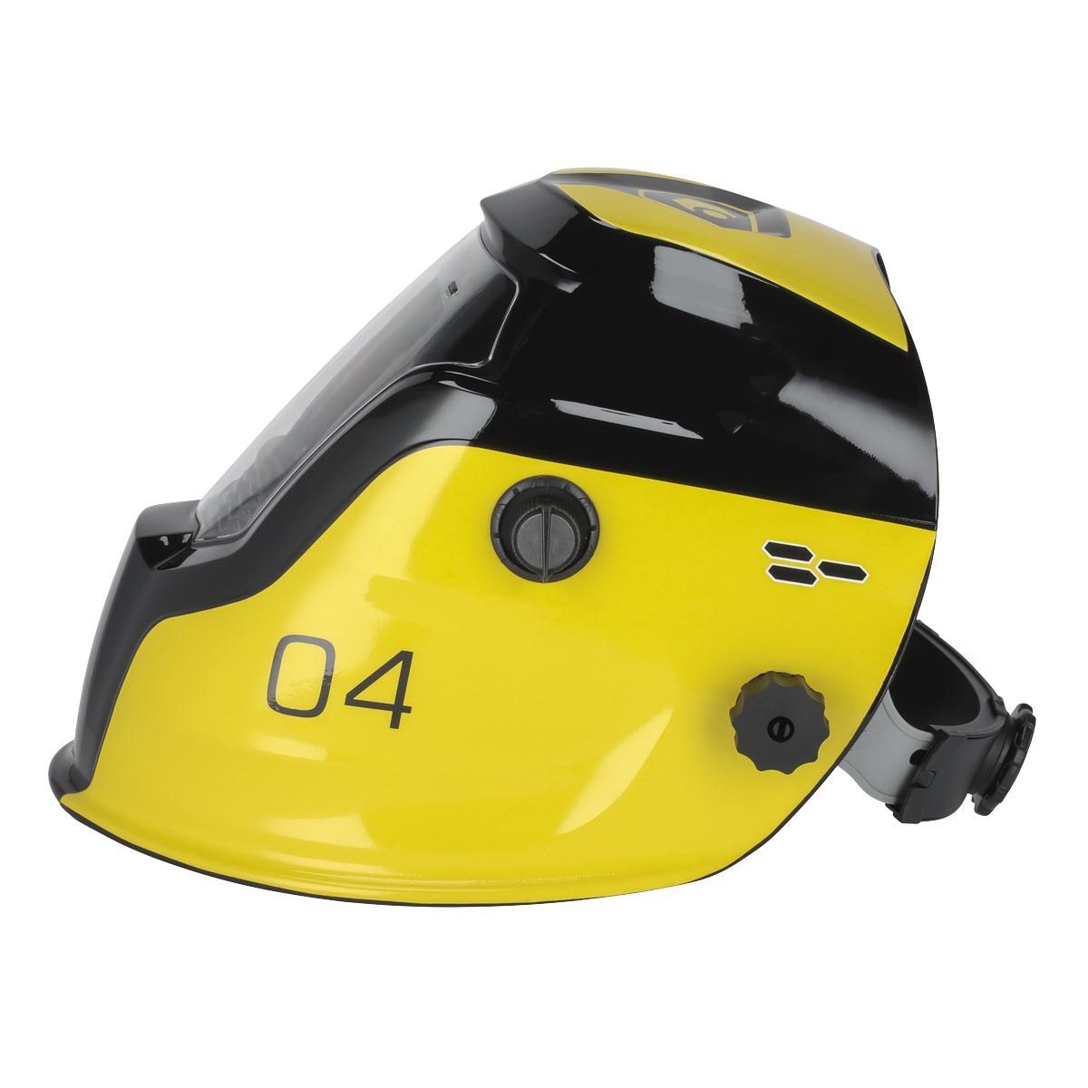 Sealey Auto Darkening Welding Helmet Shade 9-13 Yellow 