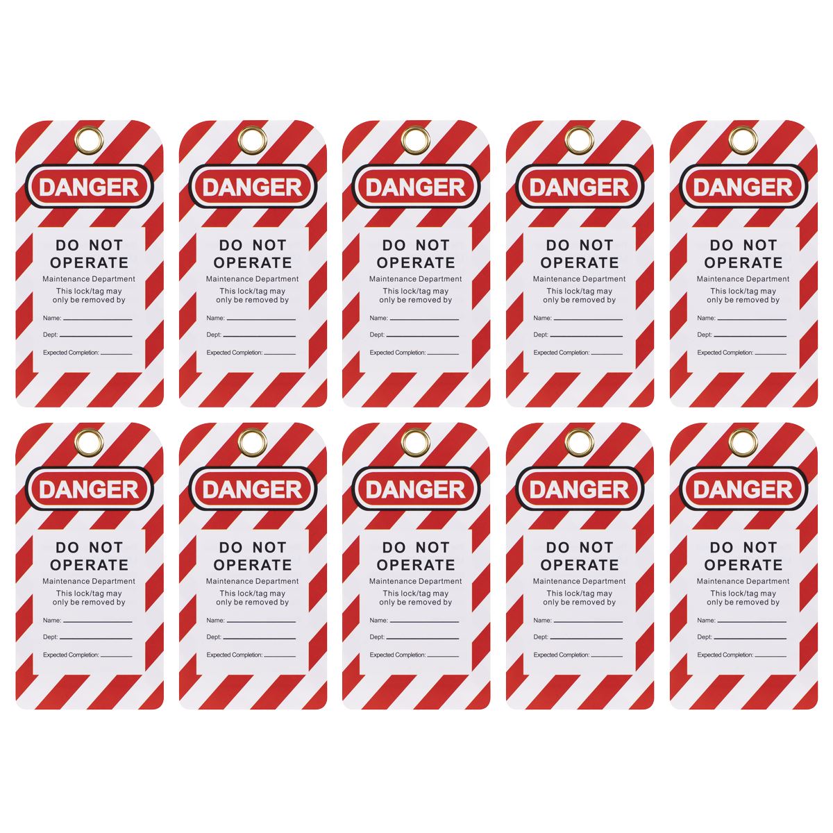 Sealey Lockout Safety Tag 10pc