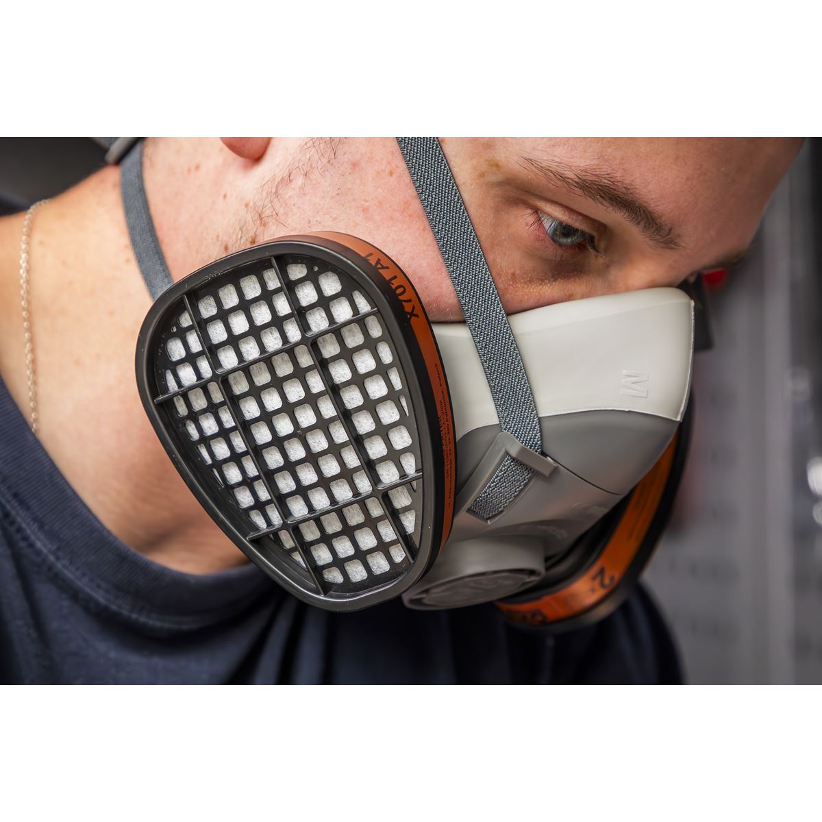 Worksafe by Sealey Reusable Half Mask without Filters  White Rose Tools