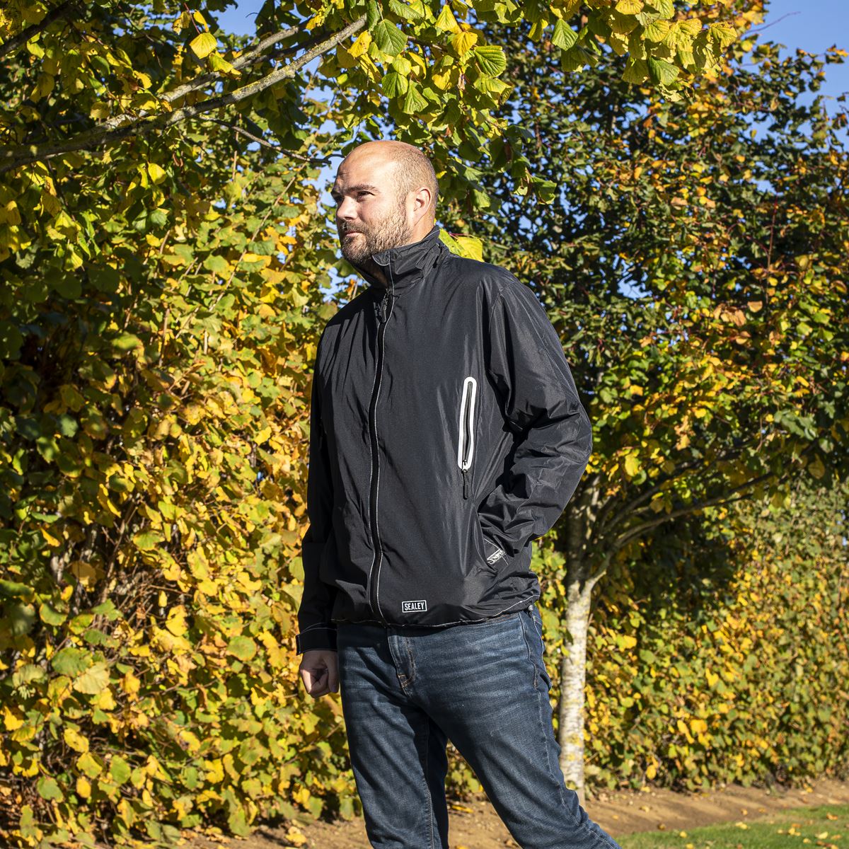 Sealey 5V Heated Rain Jacket with Power Bank 20Ah - Large