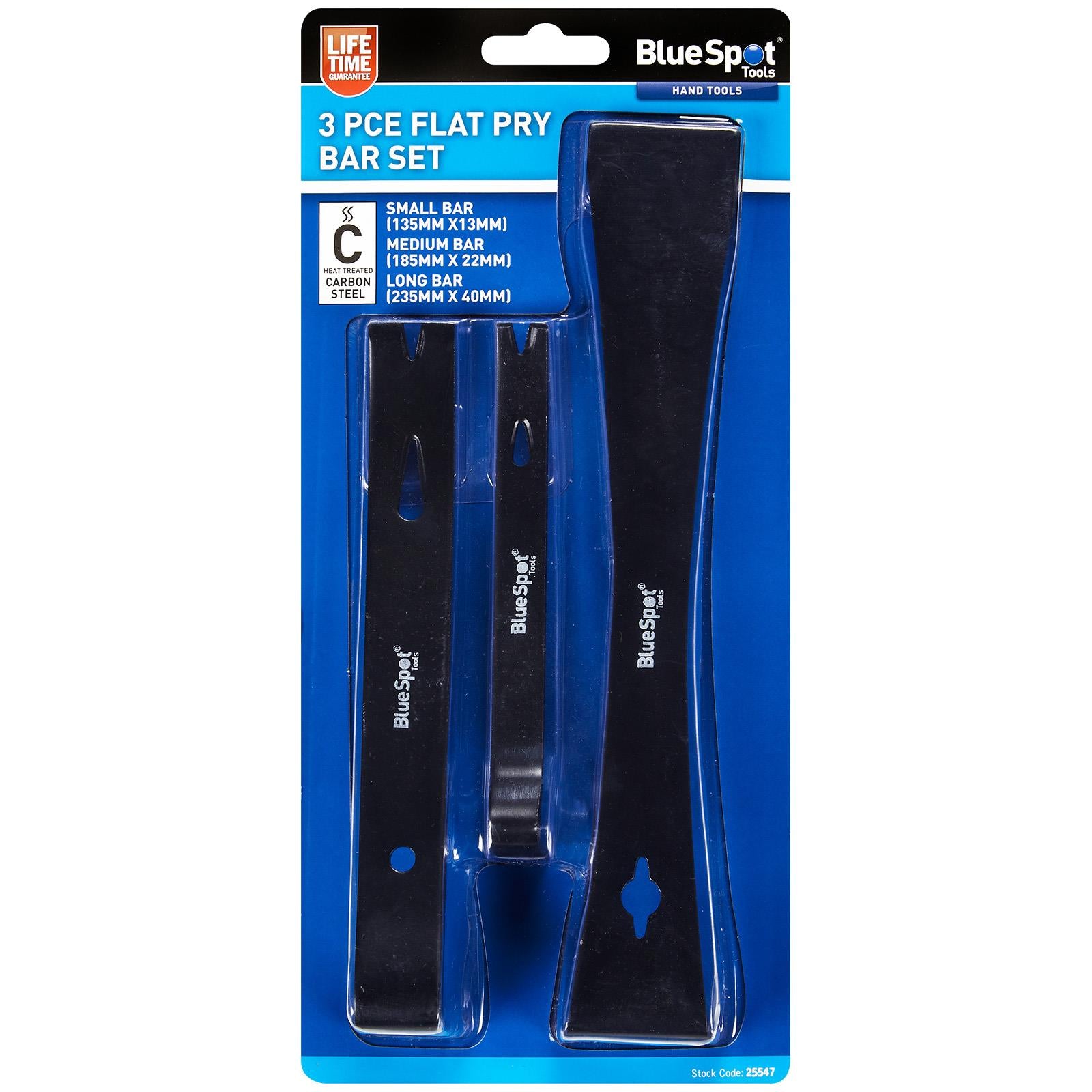 BlueSpot Flat Pry Bar Set 3 Piece