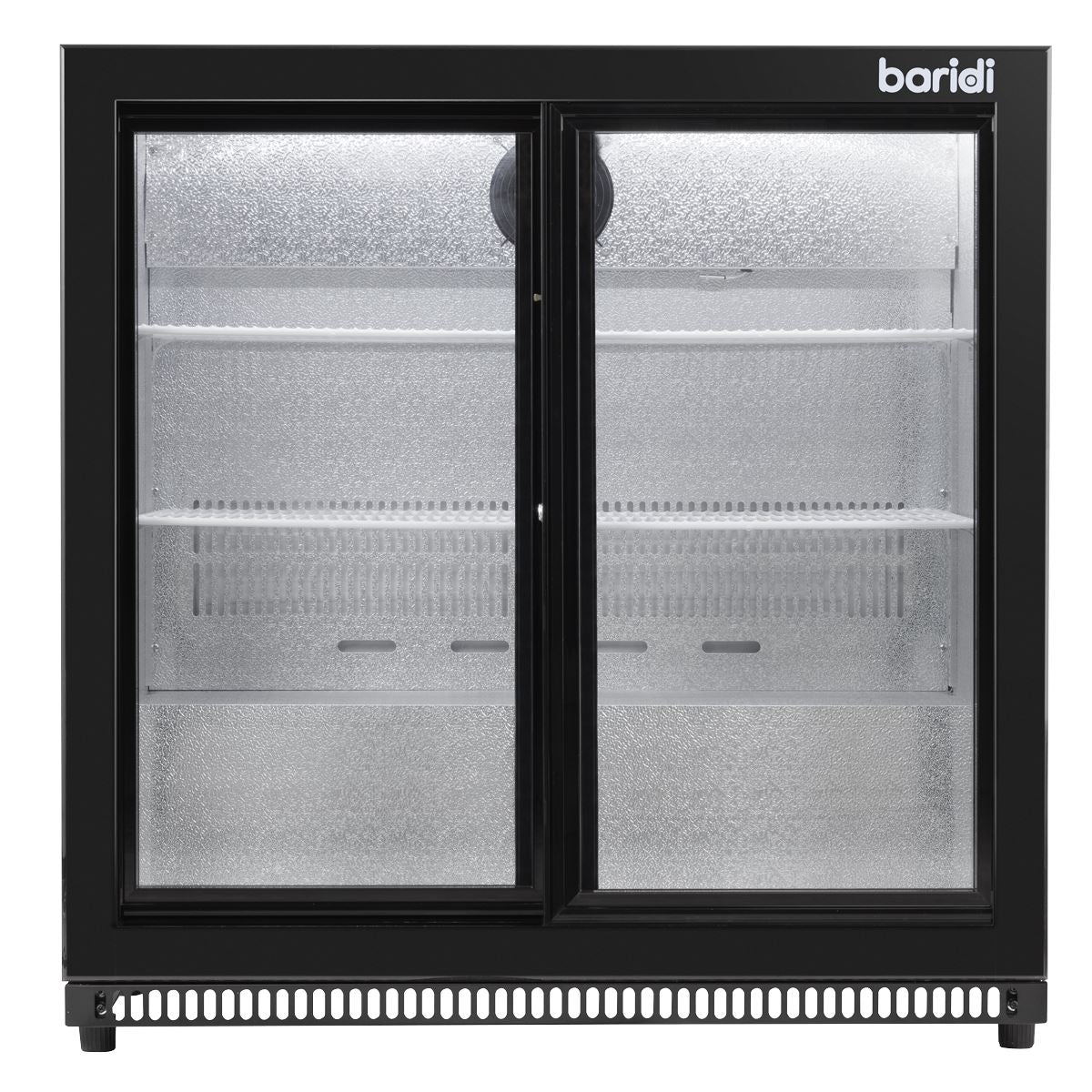 Baridi Back Bar Drinks Fridge/Cooler with Double Sliding Doors, 190L Capacity