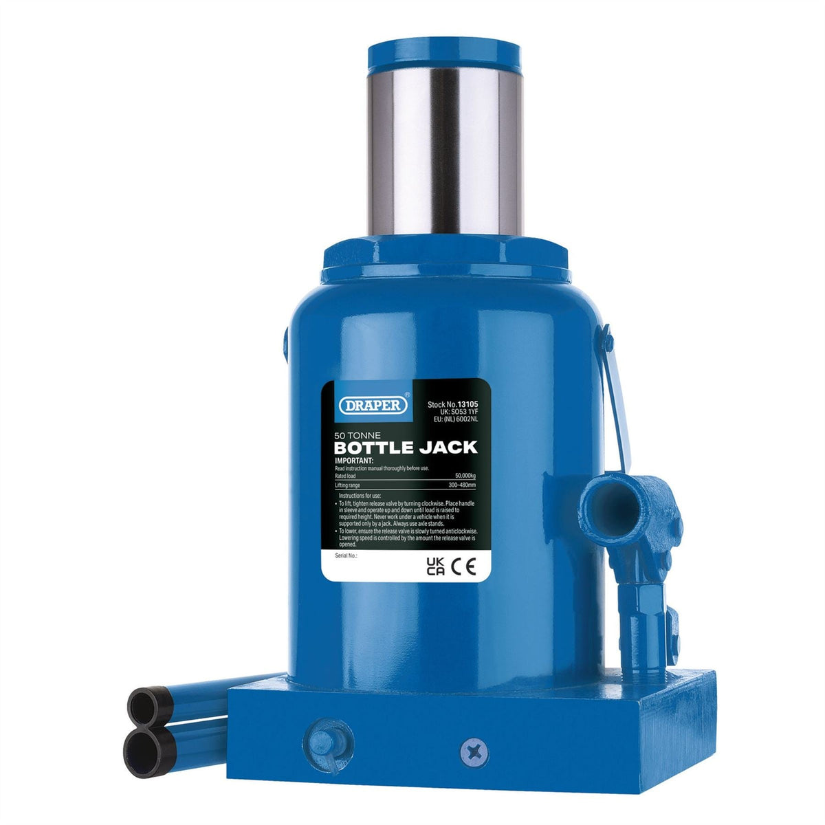 Draper Hydraulic Bottle Jack 50 Tonne 13105  White Rose Tools