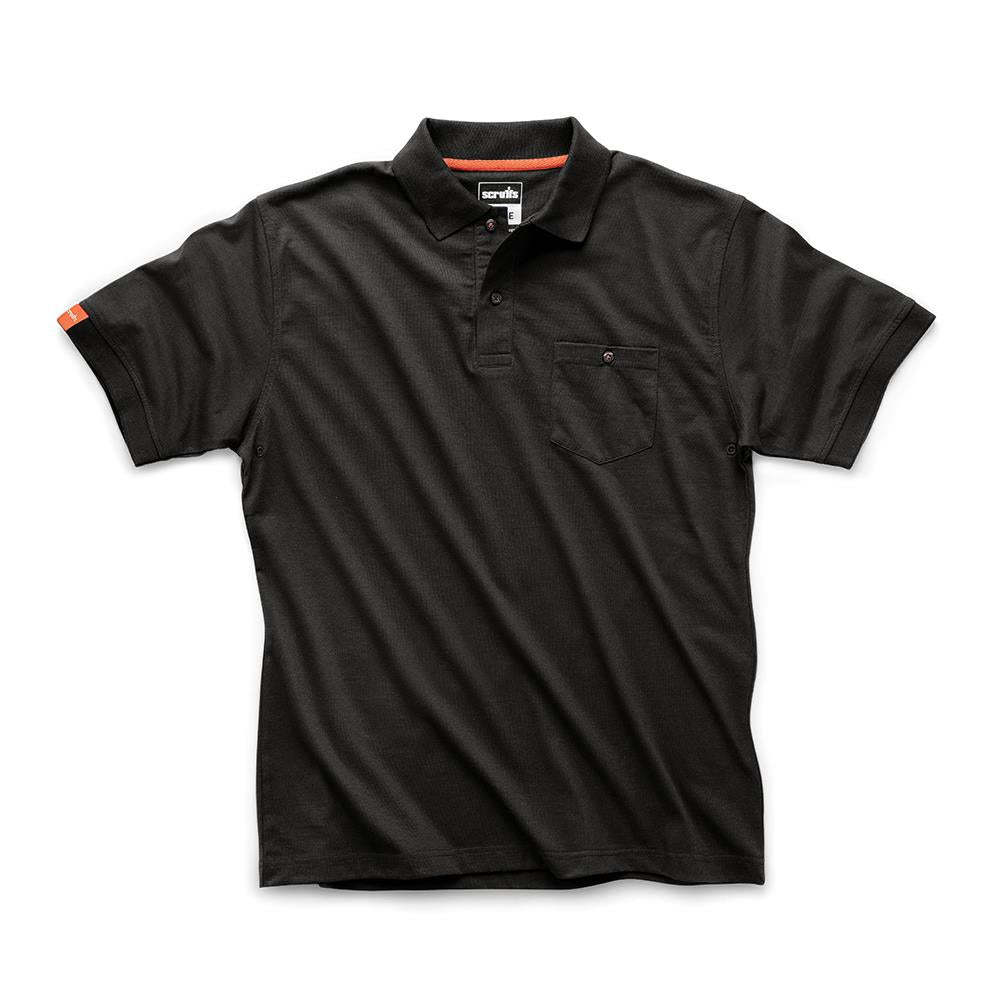 Scruffs Eco Worker Polo Shirt Black - Choose Size