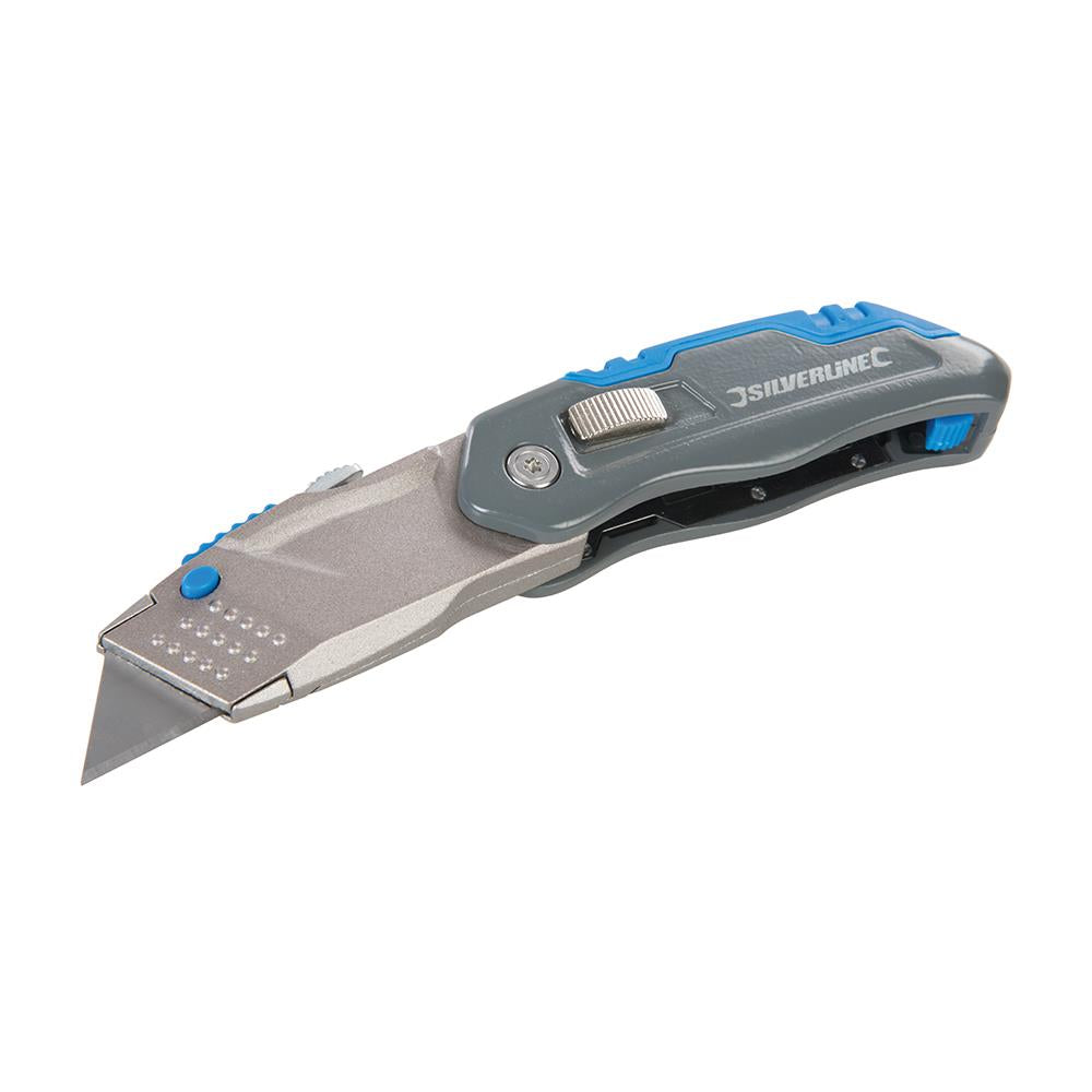 Silverline Retractable Folding Knife 165mm 536978