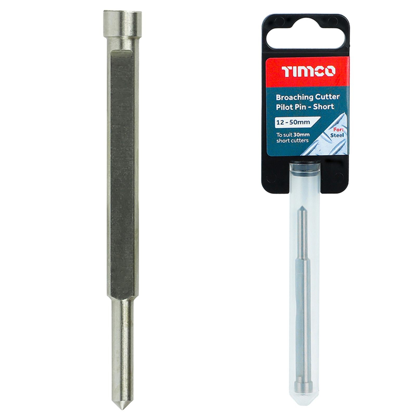 TIMCO Broaching Cutters M2 HSS Steel Mag Drill Bit and Replacement Pilot Pins - Choose Size