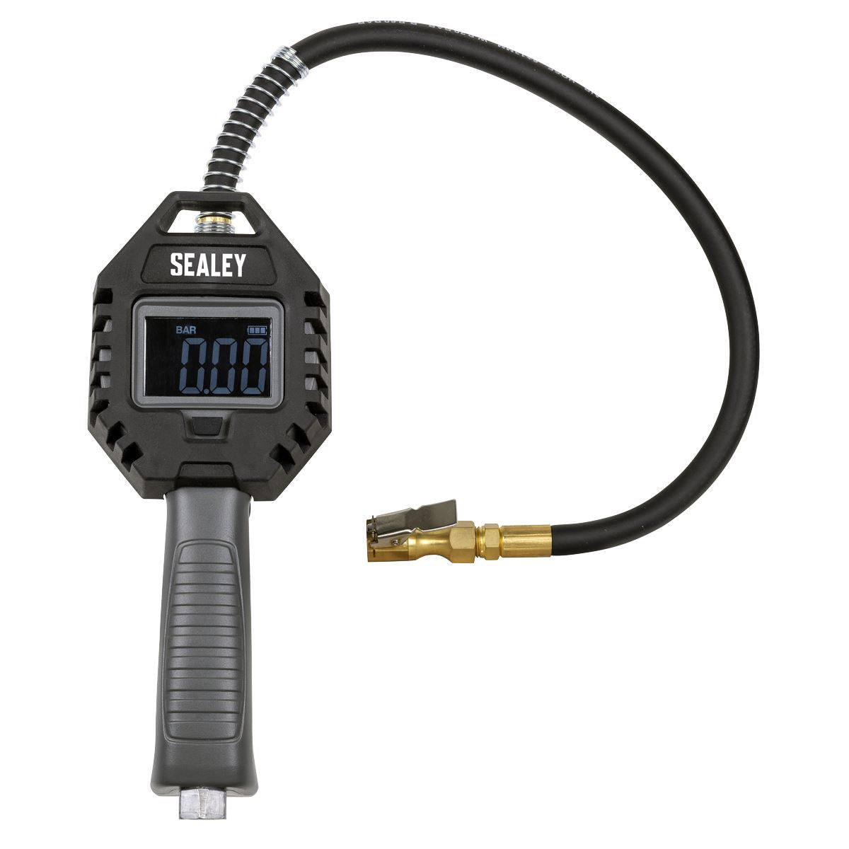 Sealey Digital Tyre Inflator with Clip-On Connector Rechargeable  White Rose Tools