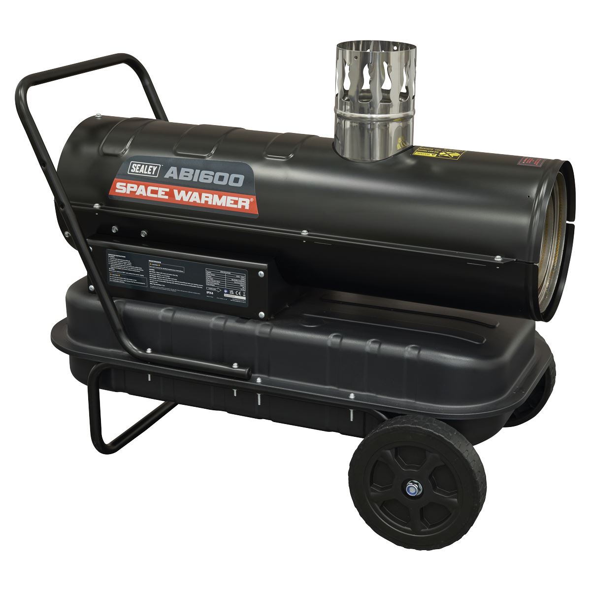 Sealey Space Warmer® Indirect Kerosene Diesel Heater with Wheels 68,000Btu/hr  White Rose Tools